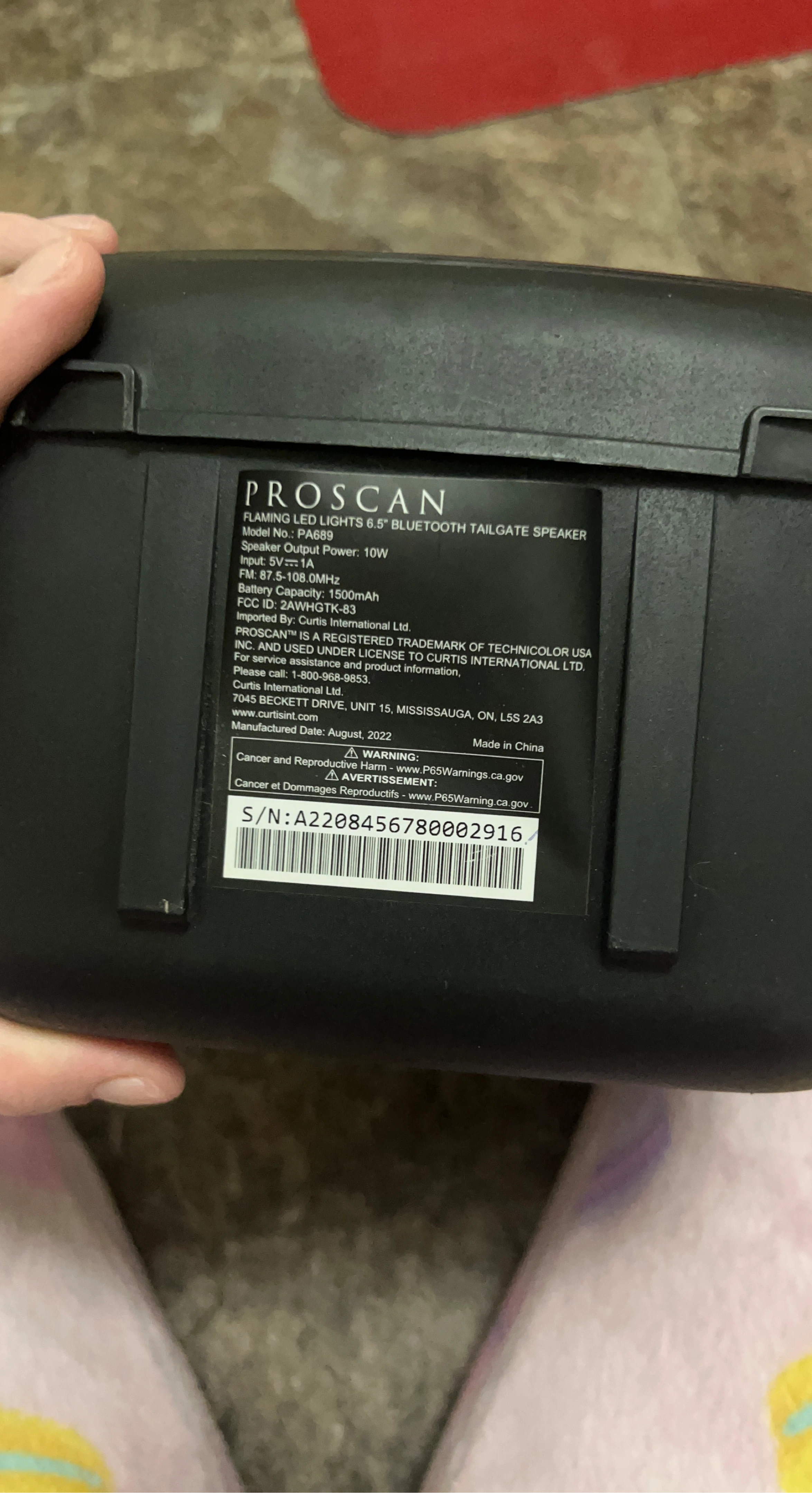 PROSCAN 6.5" Bluetooth Tailgate Speaker PA689 - photo 2