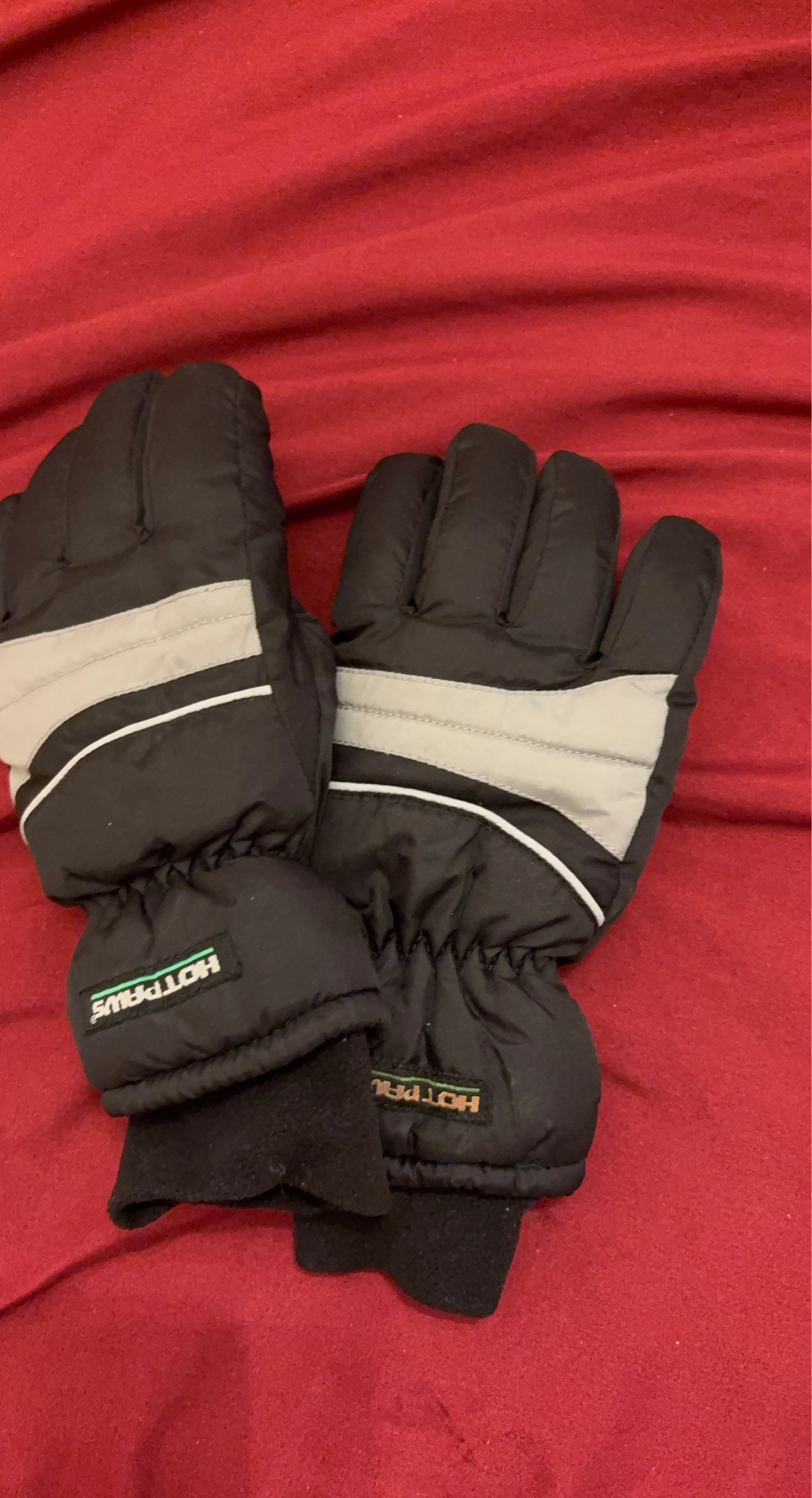 Hot Paws Black Puffer Mittens