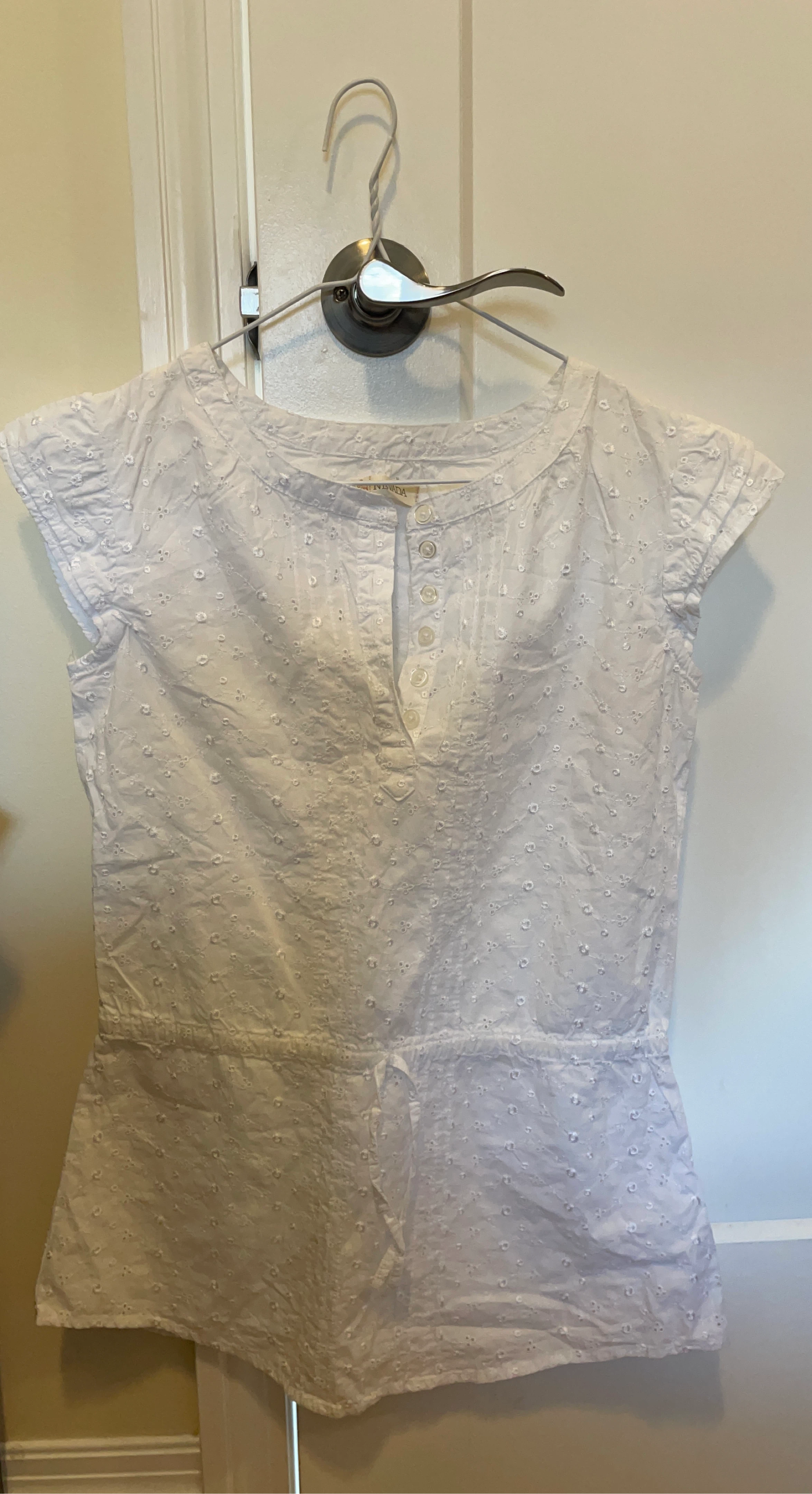White Eyelet Tunic Top ,Nevada