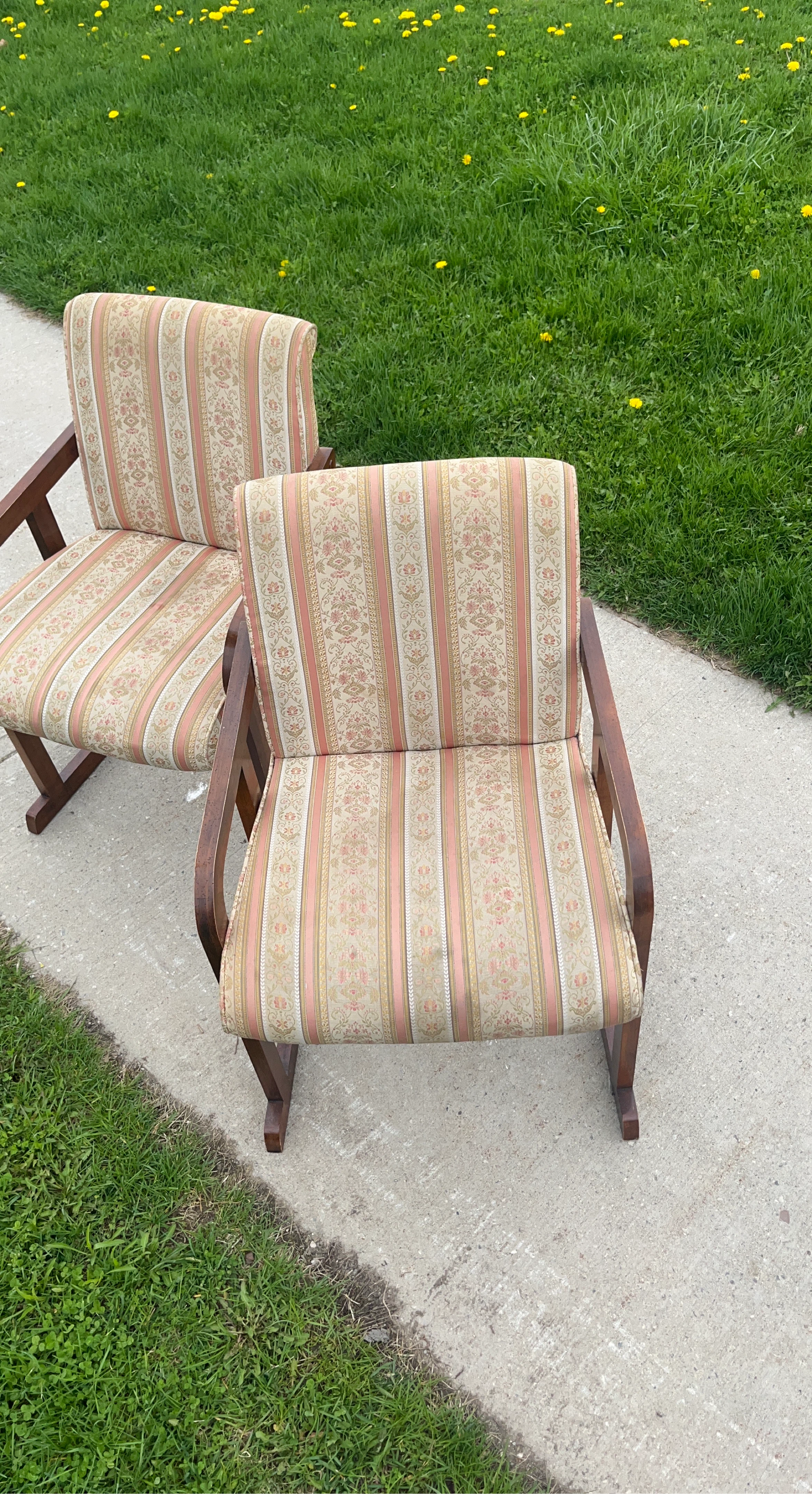 Vintage Upholstered Armchairs (Pair)