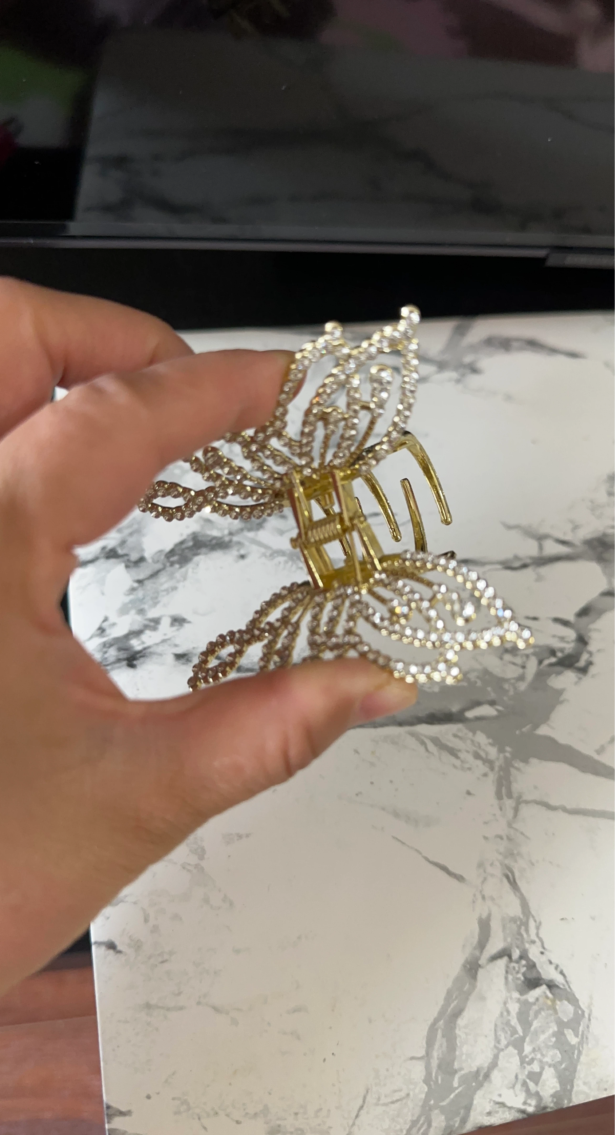 Sparkly Butterfly Claw Clip