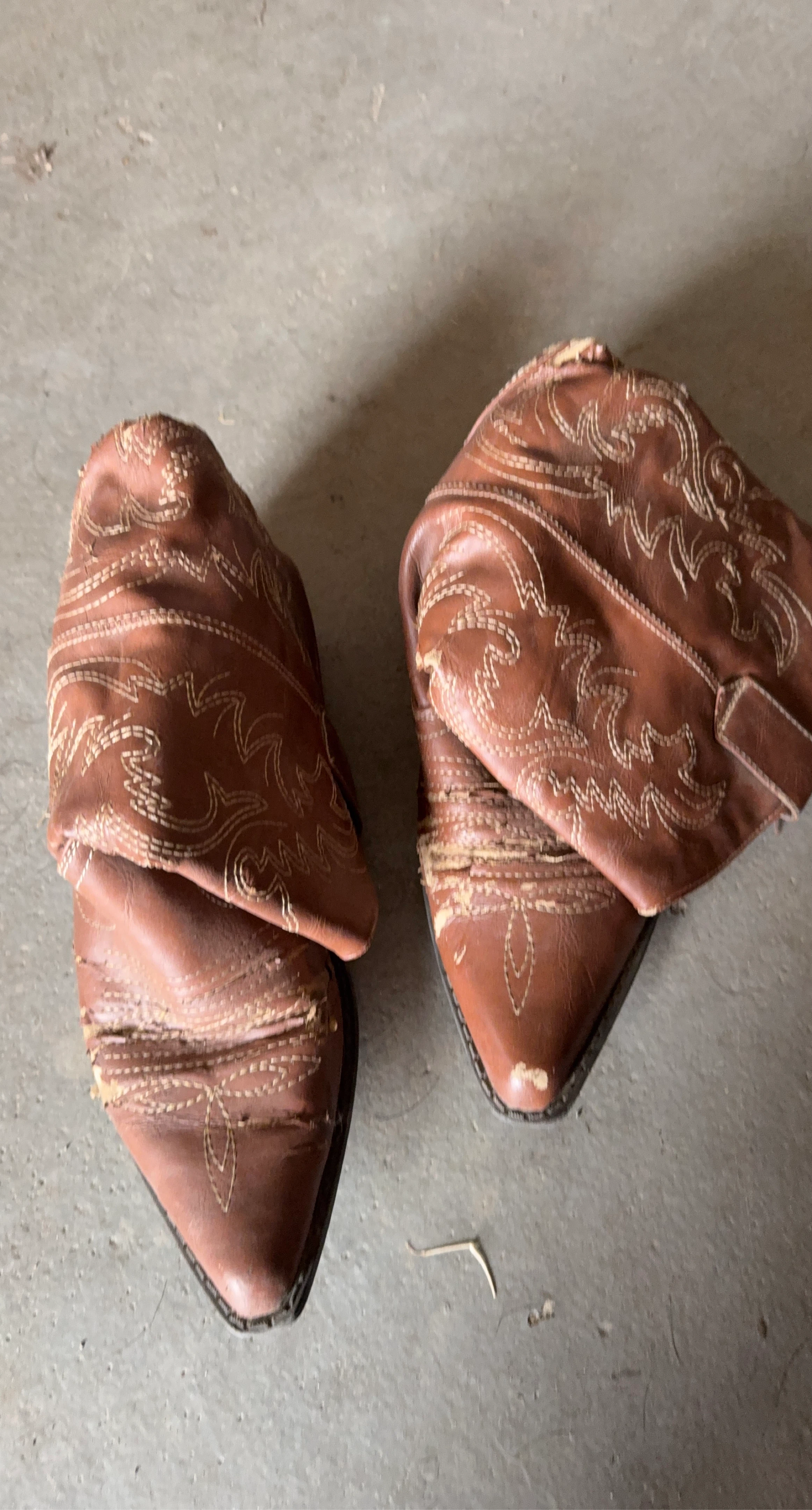 Brown Leather Cowboy Boots