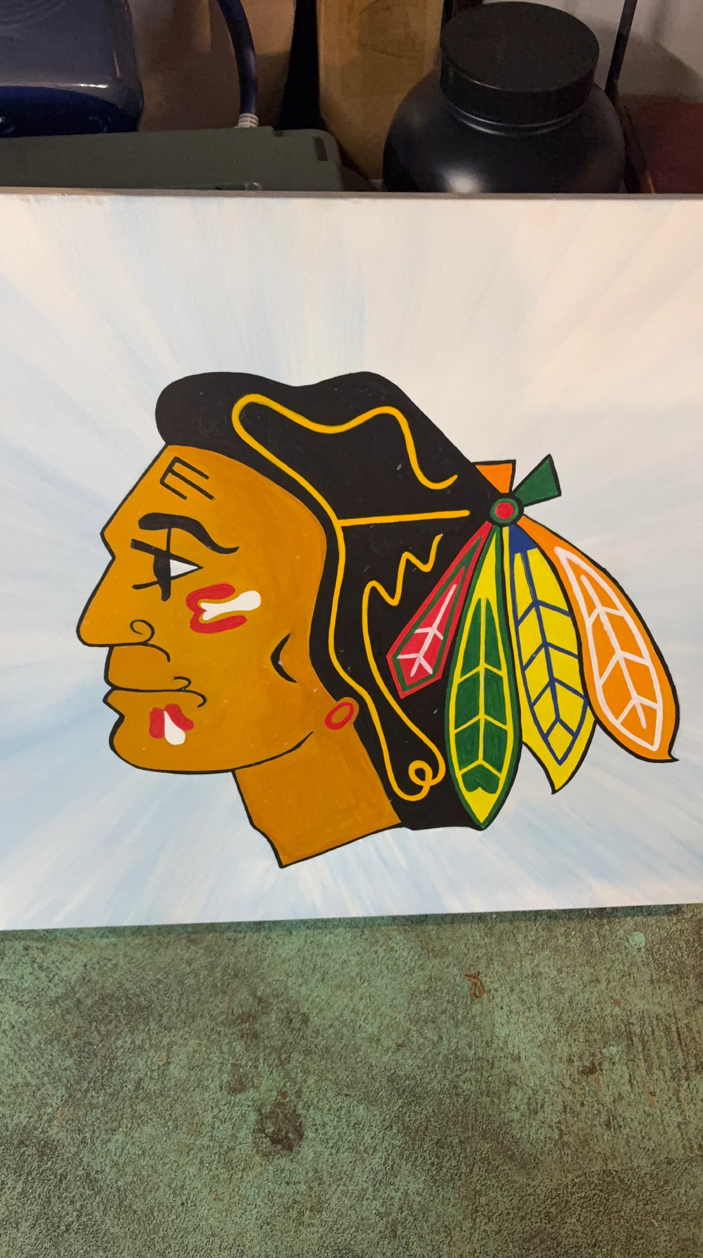 Chicago Blackhawks Logo Canvas Art