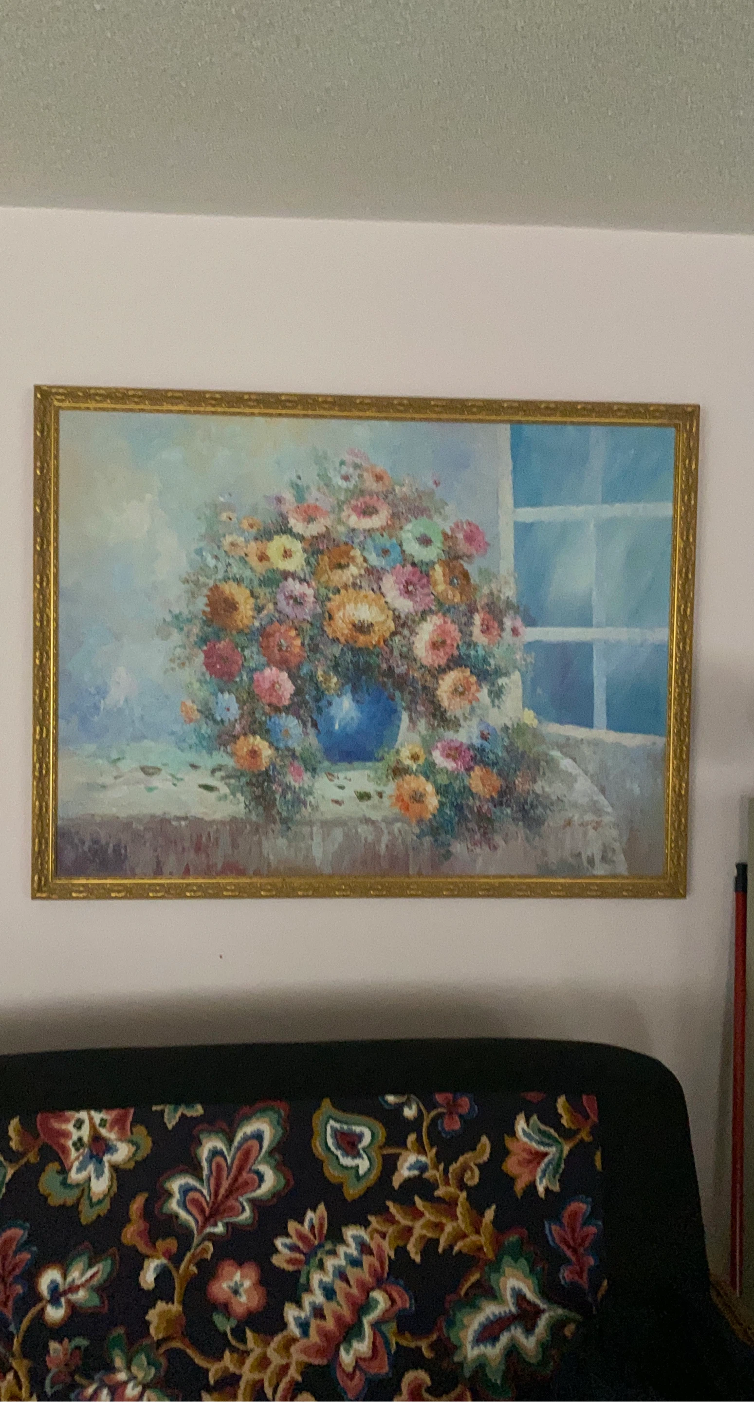 Framed Floral Still Life Painting