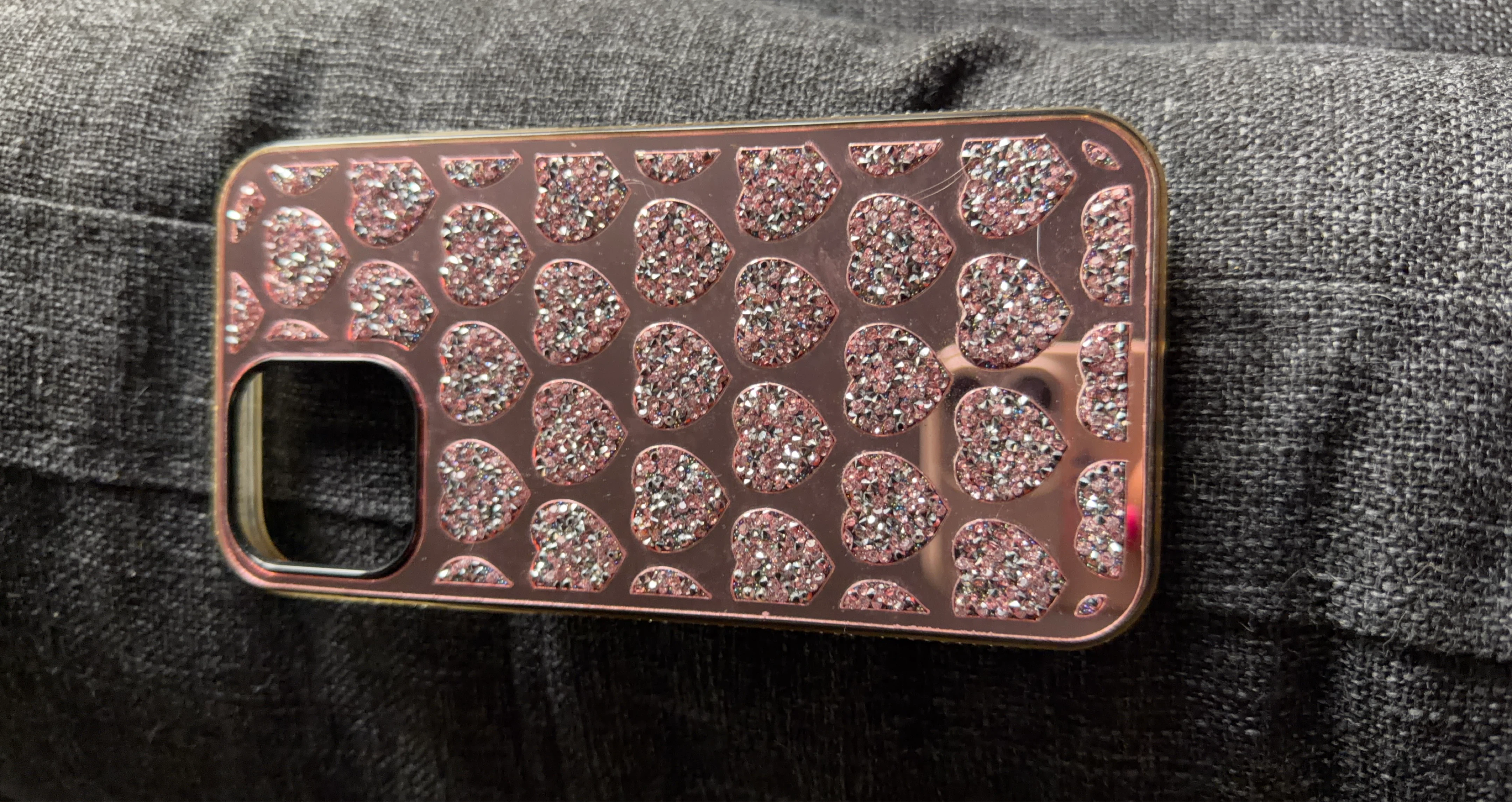 Pink Bling Heart Phone Case