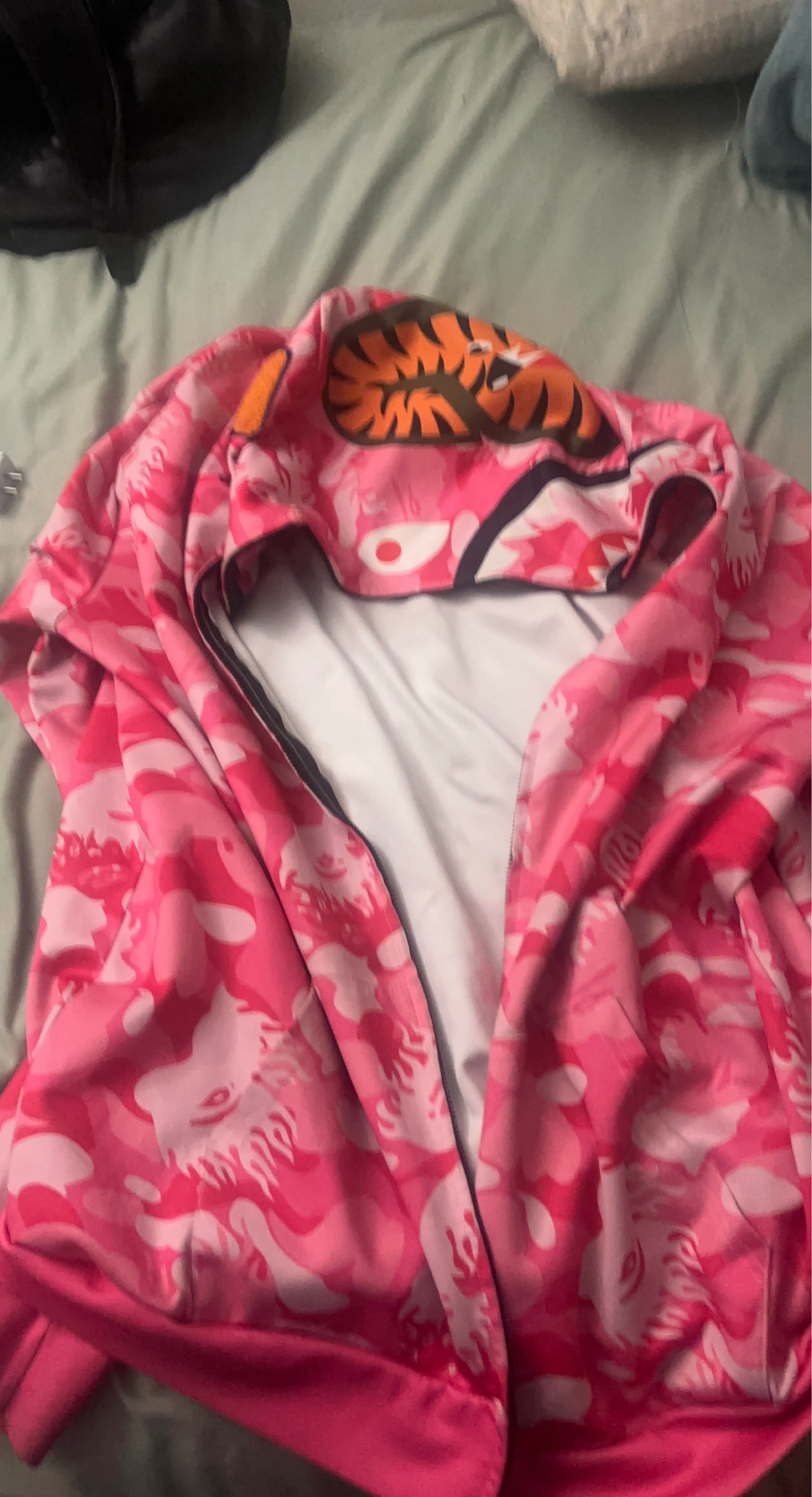 BAPE Pink Camo Shark Full Zip Hoodie