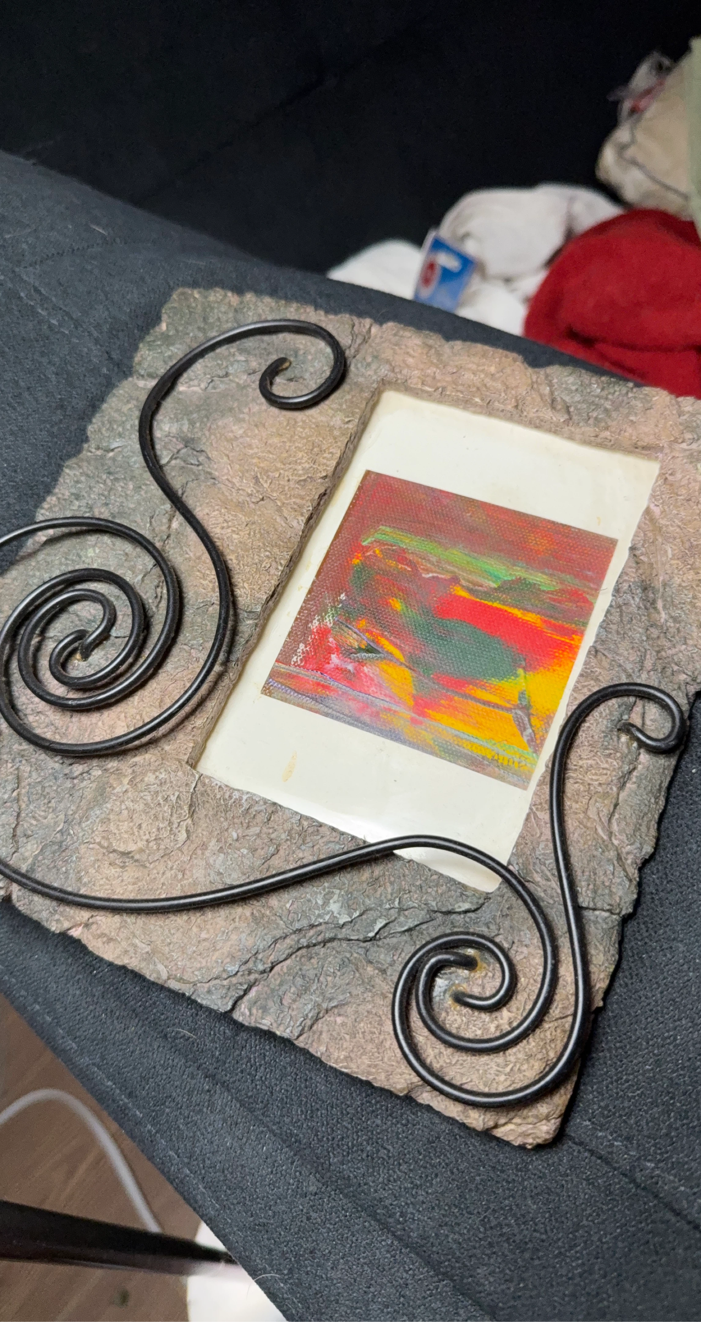Decorative Picture Frame with Swirl Accents