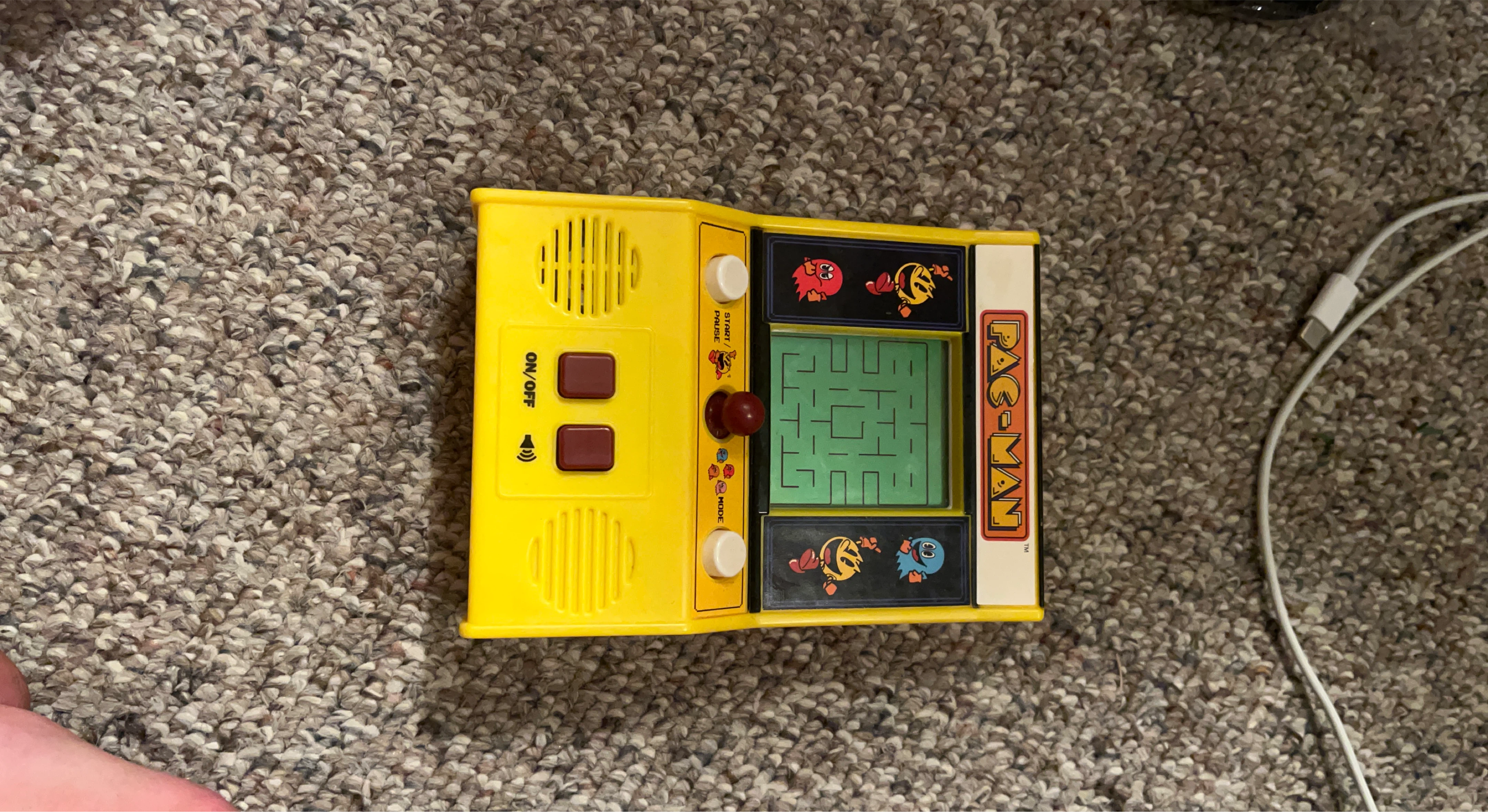 Yellow Pac-Man Handheld Electronic Game