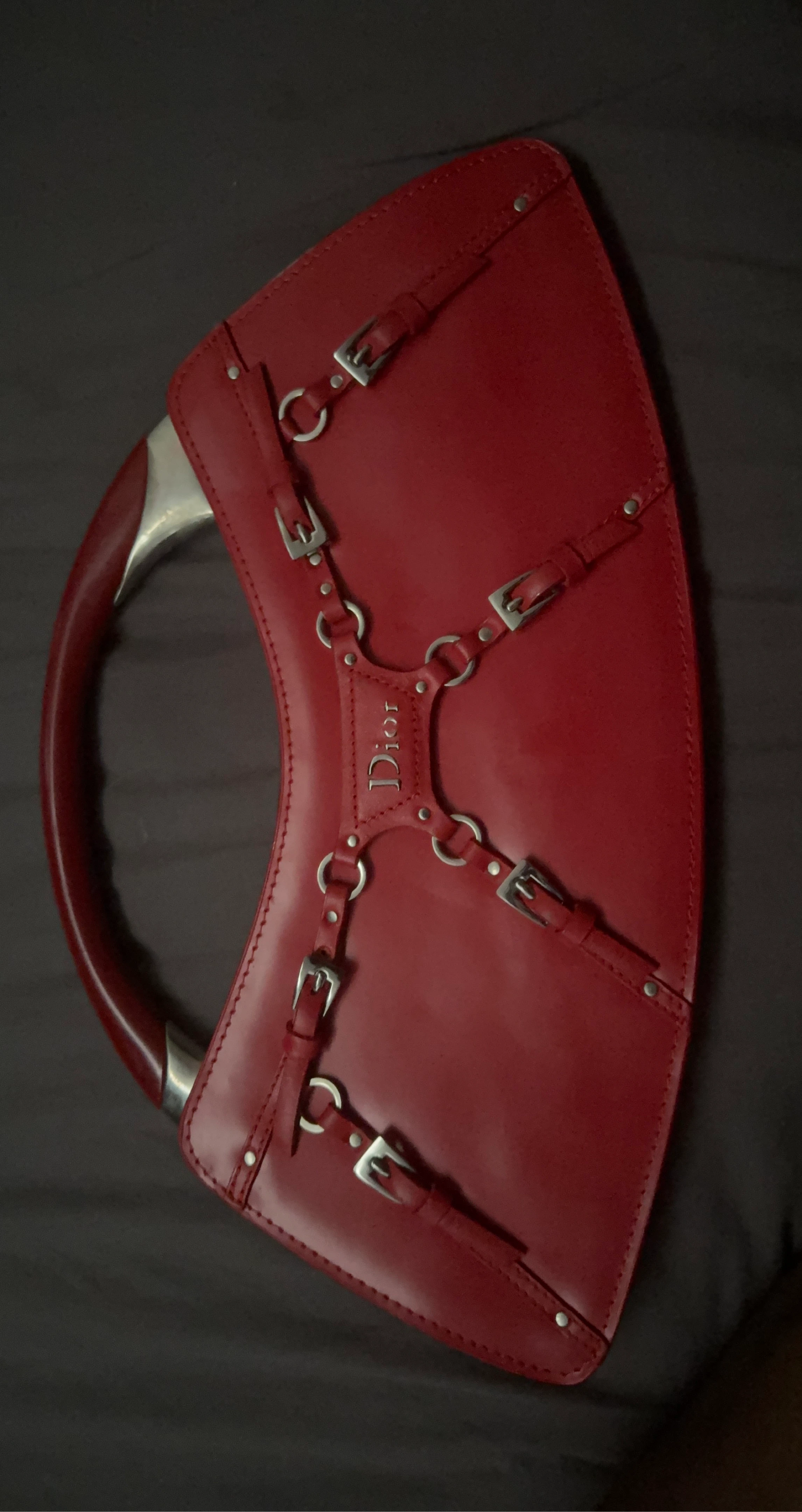Dior Red Leather Handbag