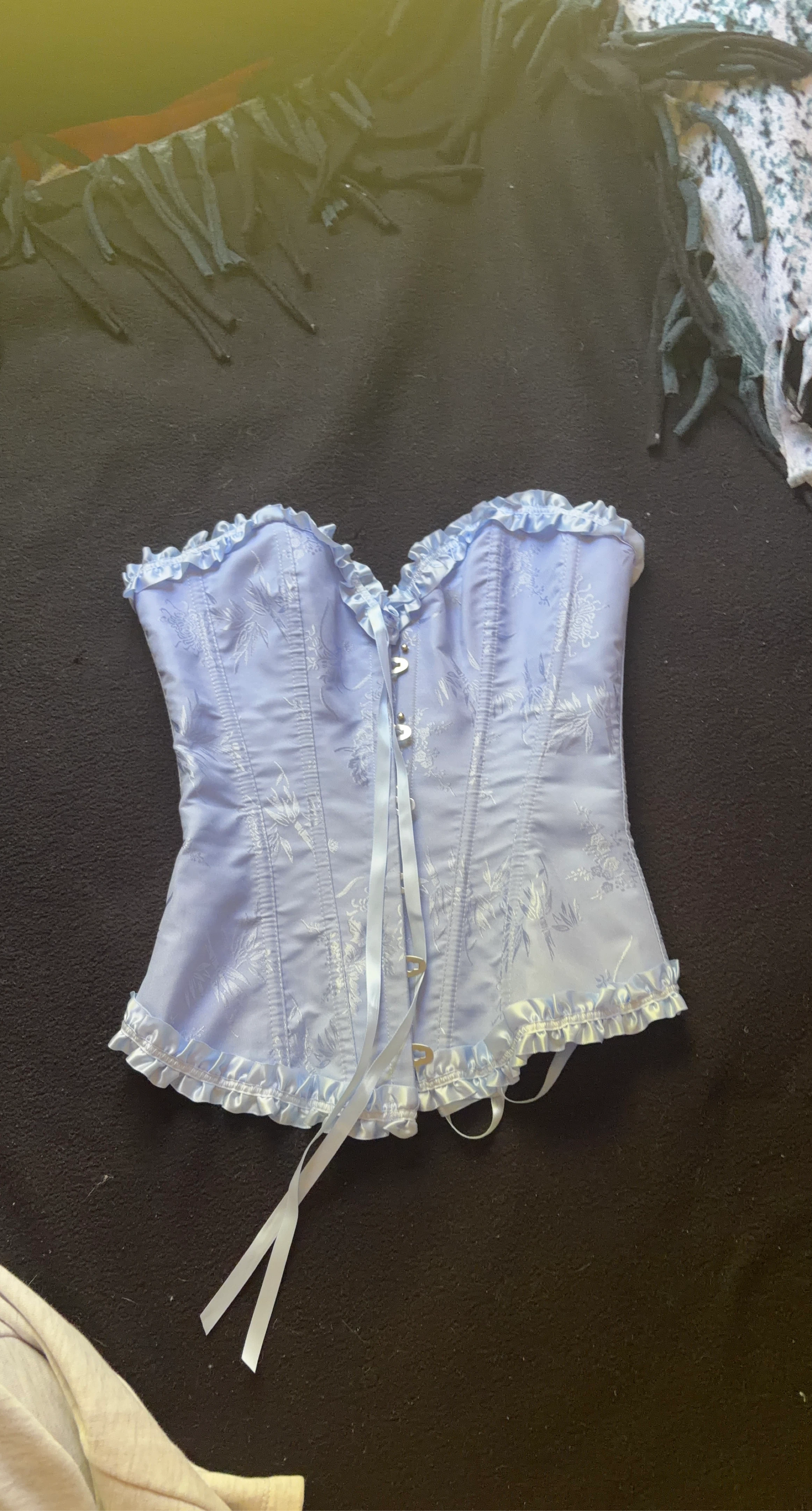 Light Blue Corset with Ruffles