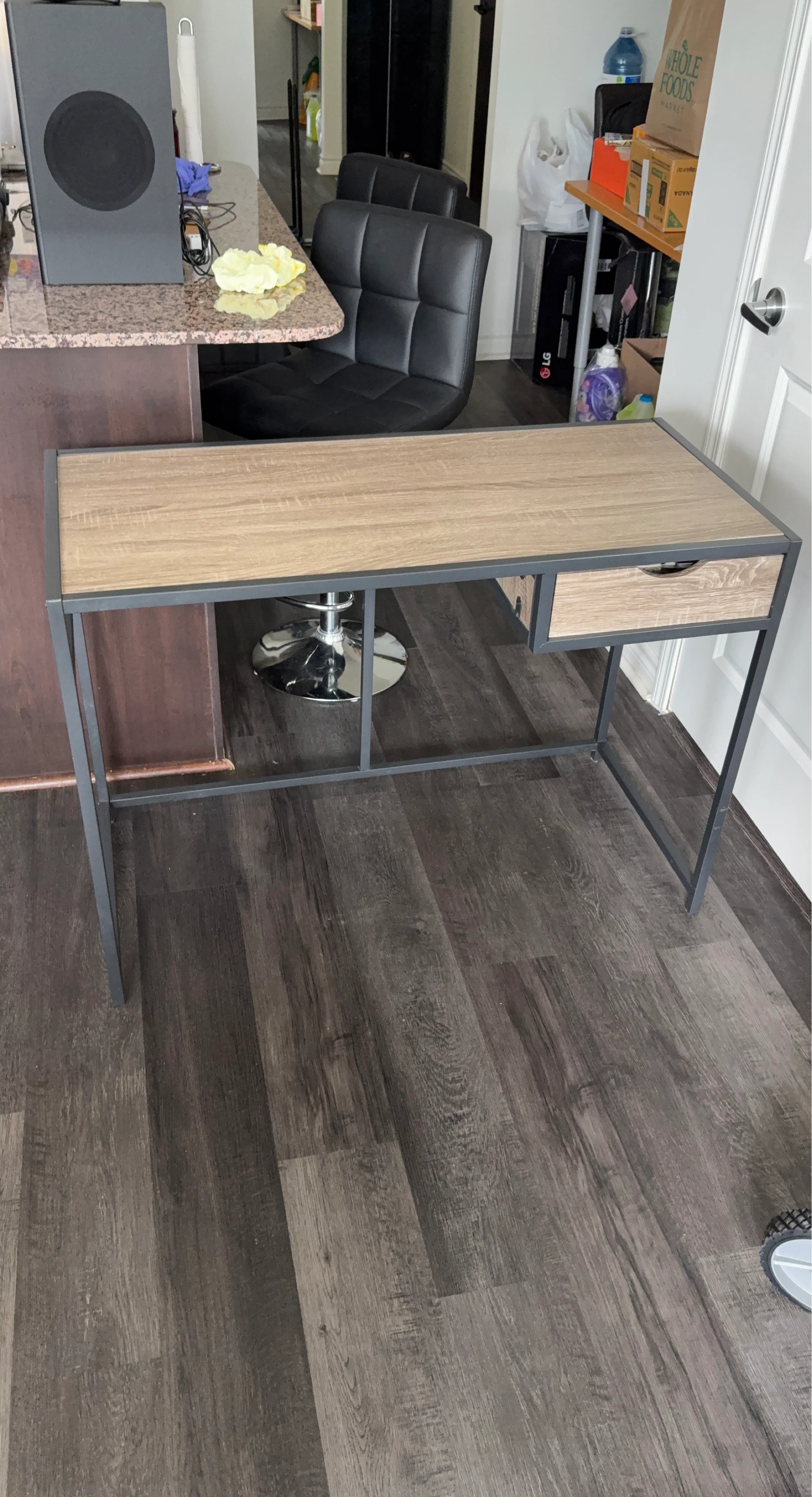 Wood Top Desk with Drawer
