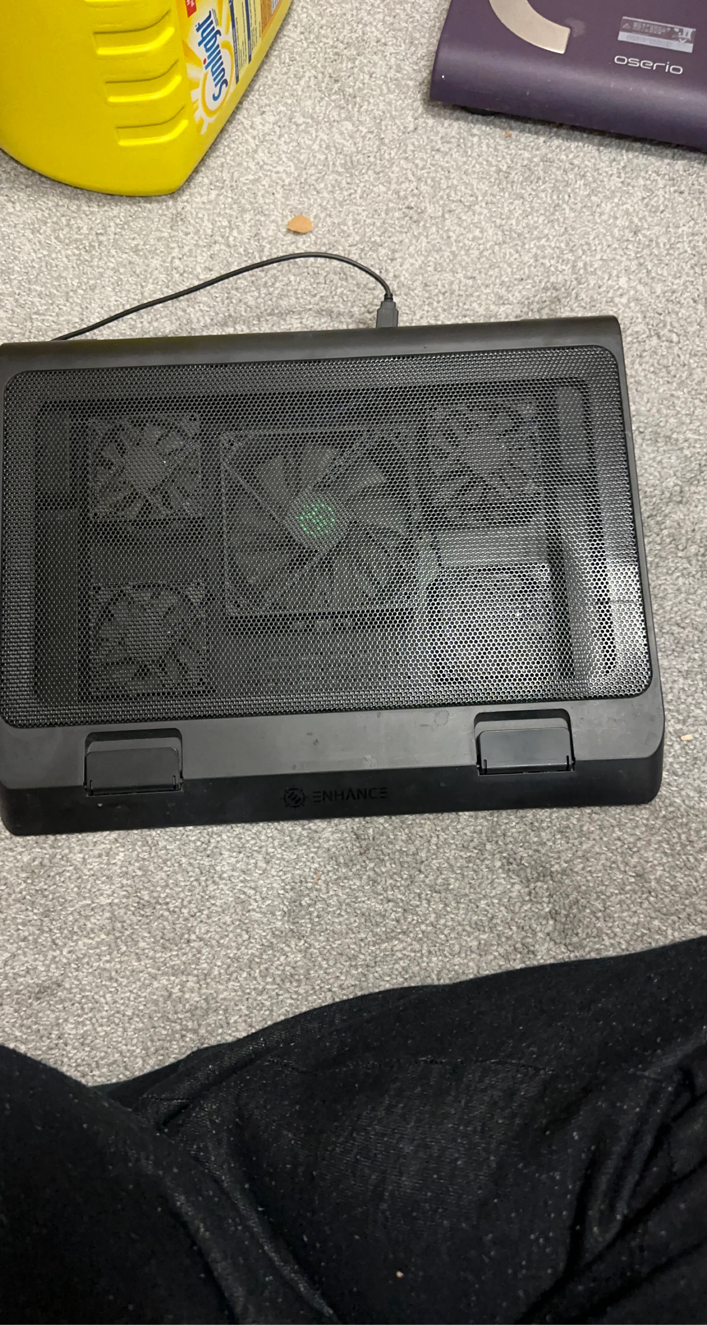 Enhance Laptop Cooling Pad with 4 Fans