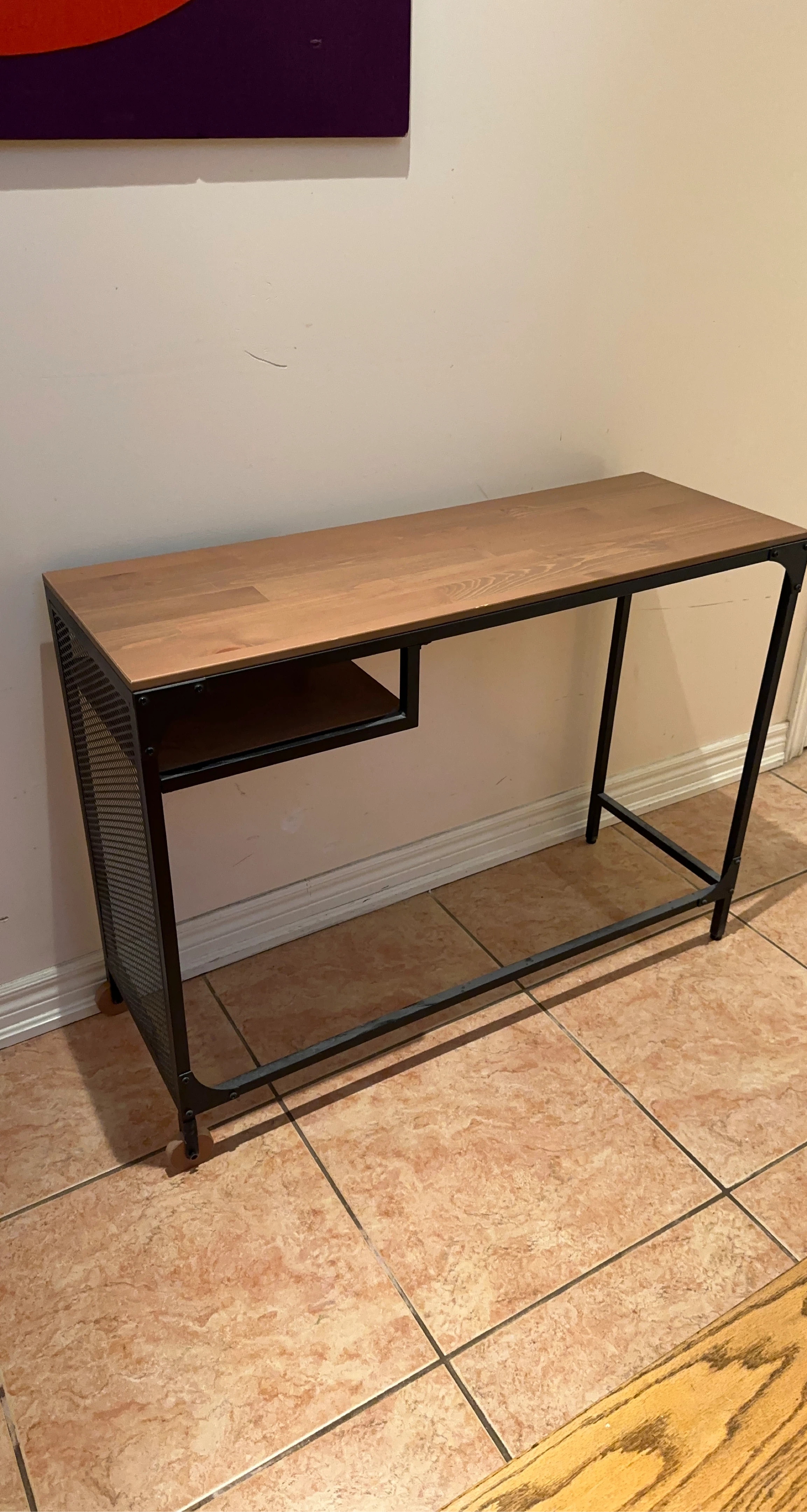 coffeeTable with Wood Top and Metal Frame