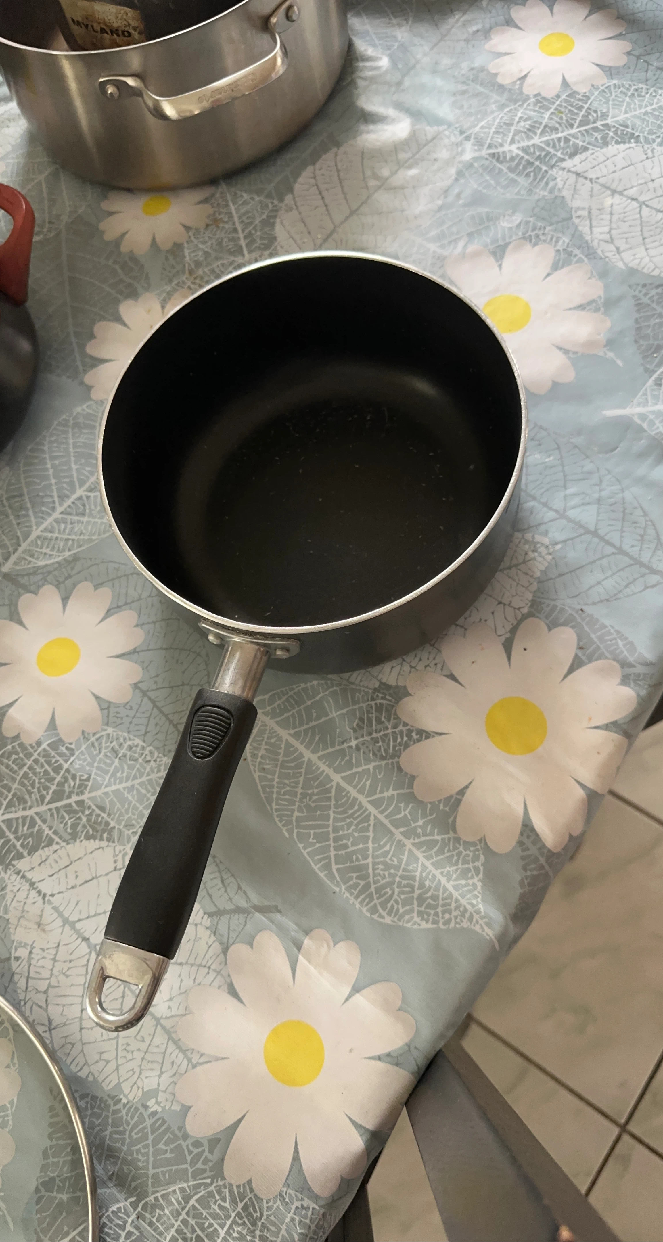 Black Saucepan with Black Handle