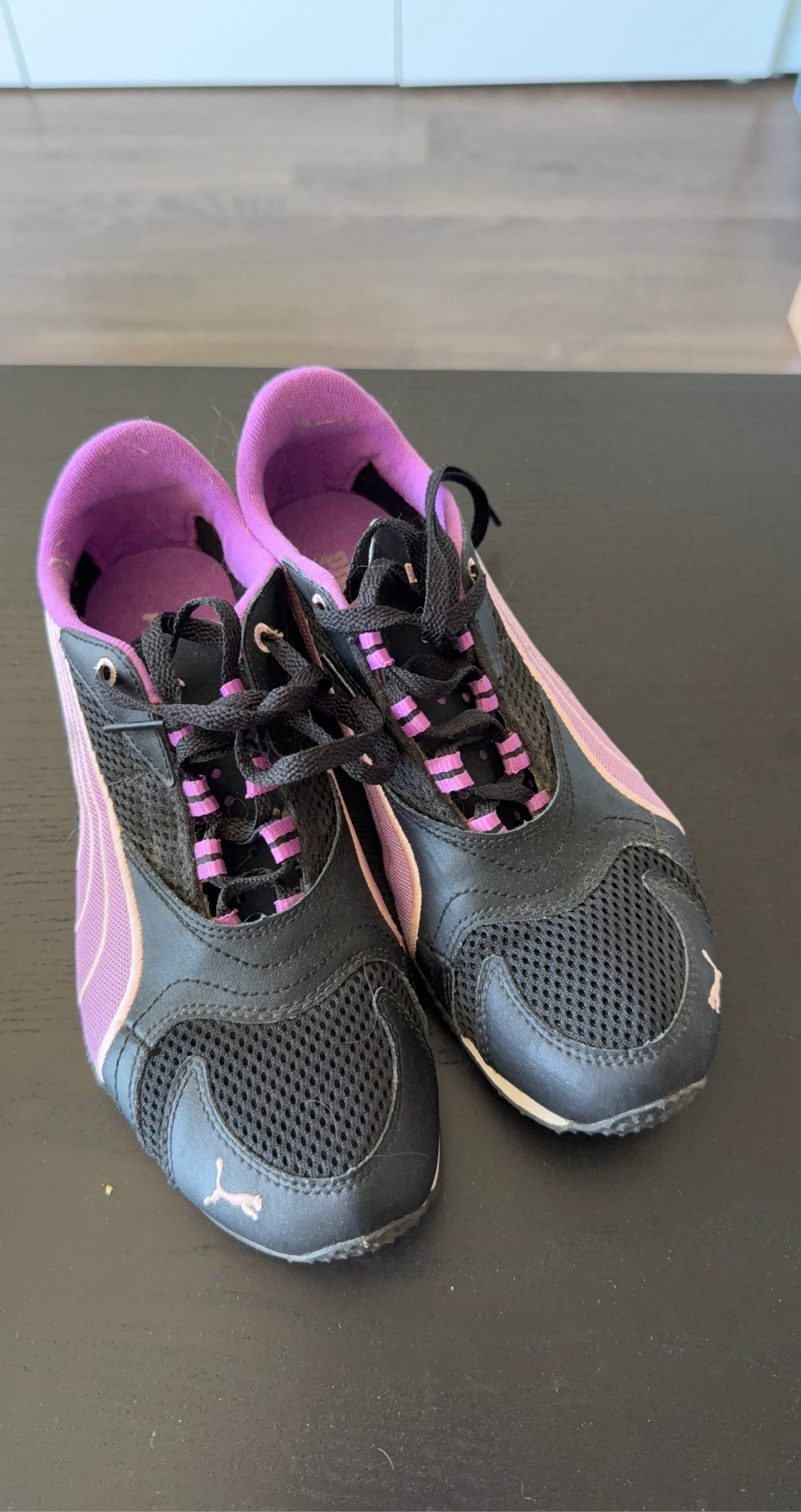 Puma Running Shoes - Black and Purple 7.5