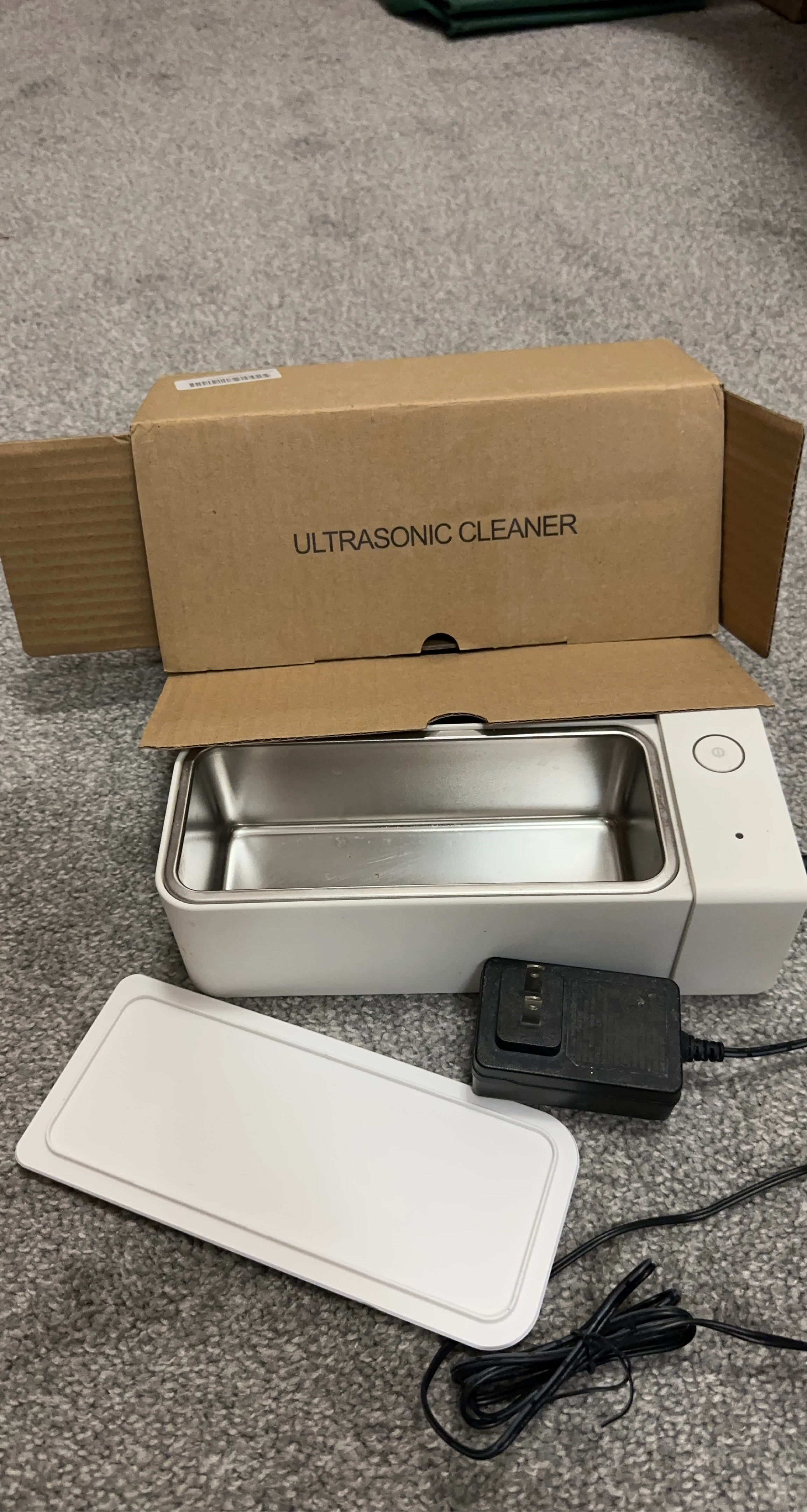 Ultrasonic Cleaner with Box and Power Adapter