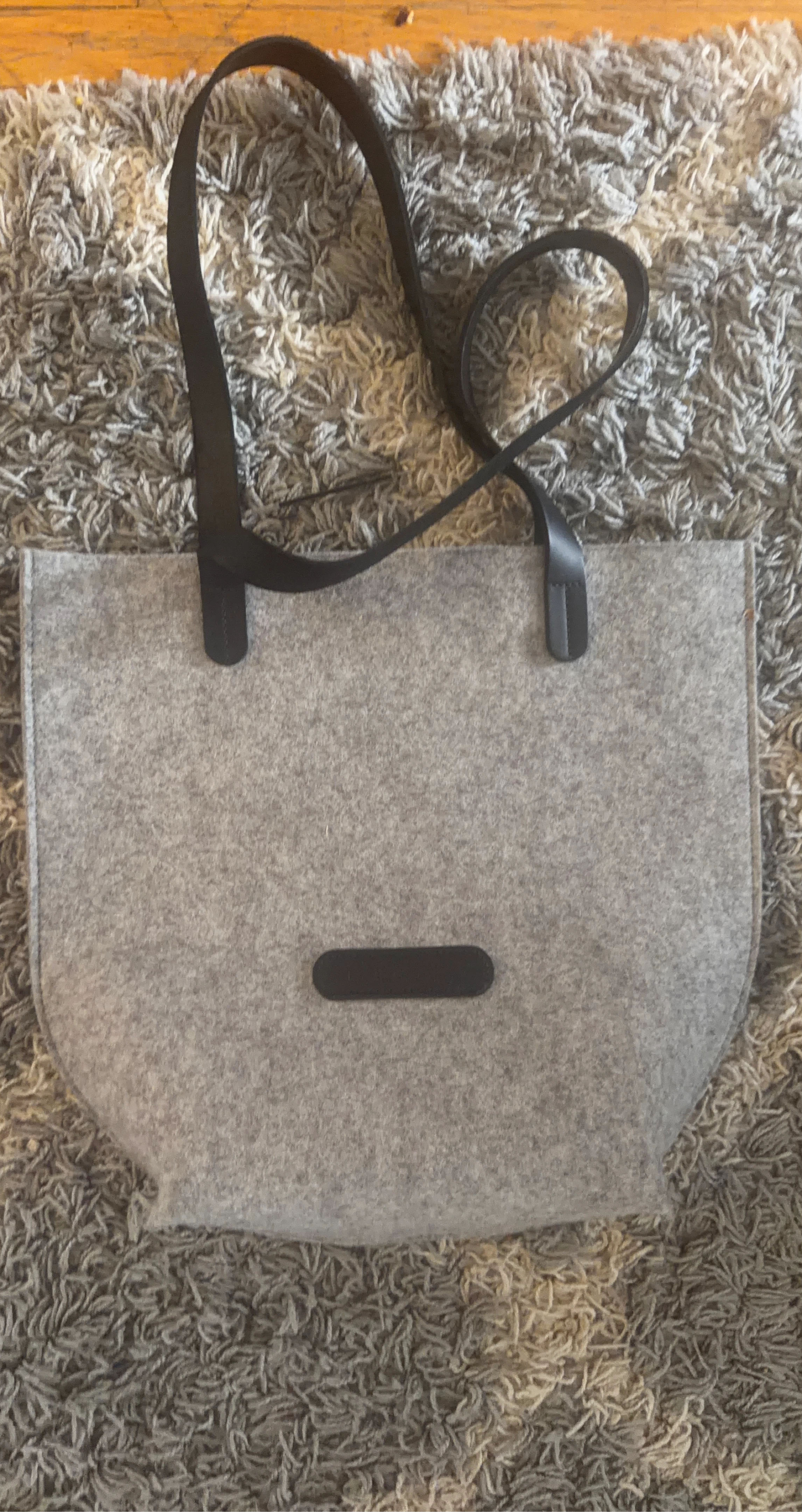 Grey Felt Tote Bag