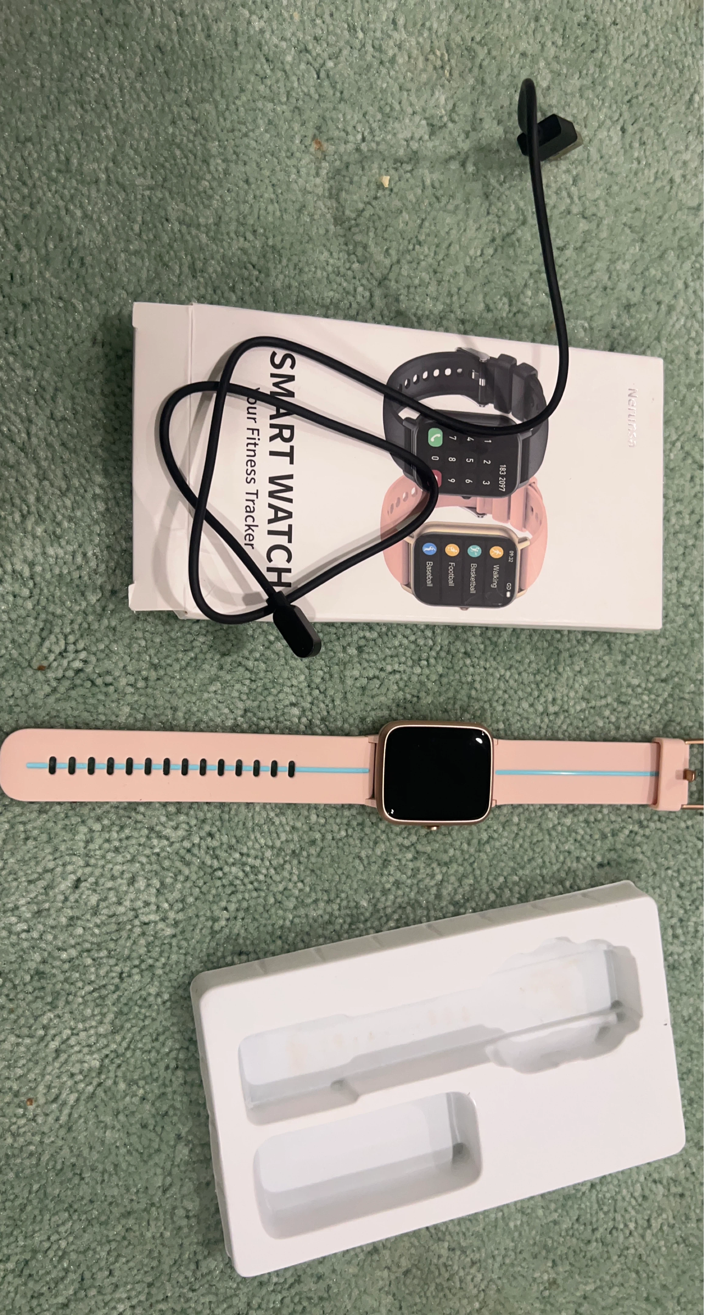 Pink Smart Watch Fitness Tracker