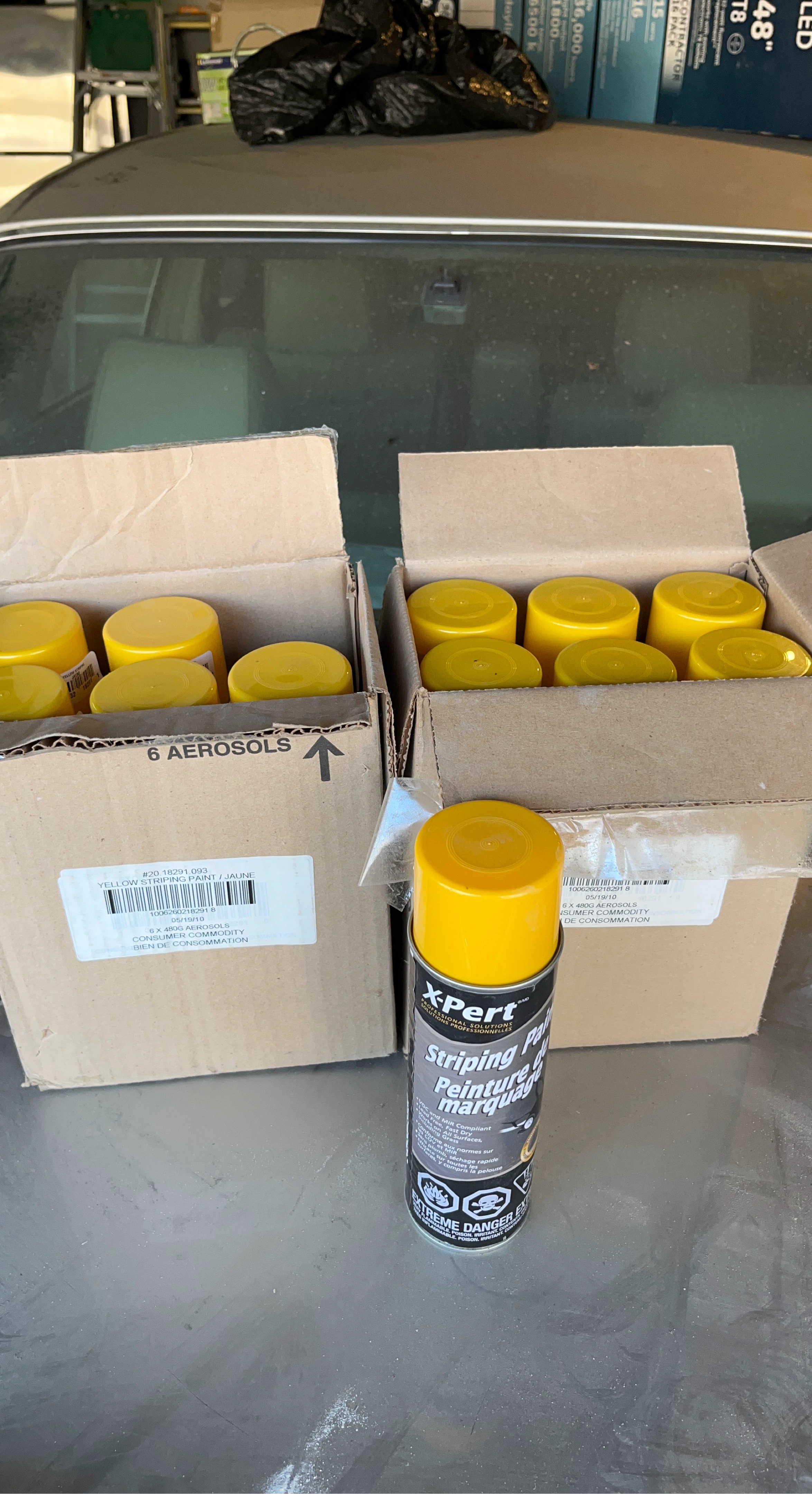 X-Pert Yellow Striping Paint Aerosols (6 x 480g)