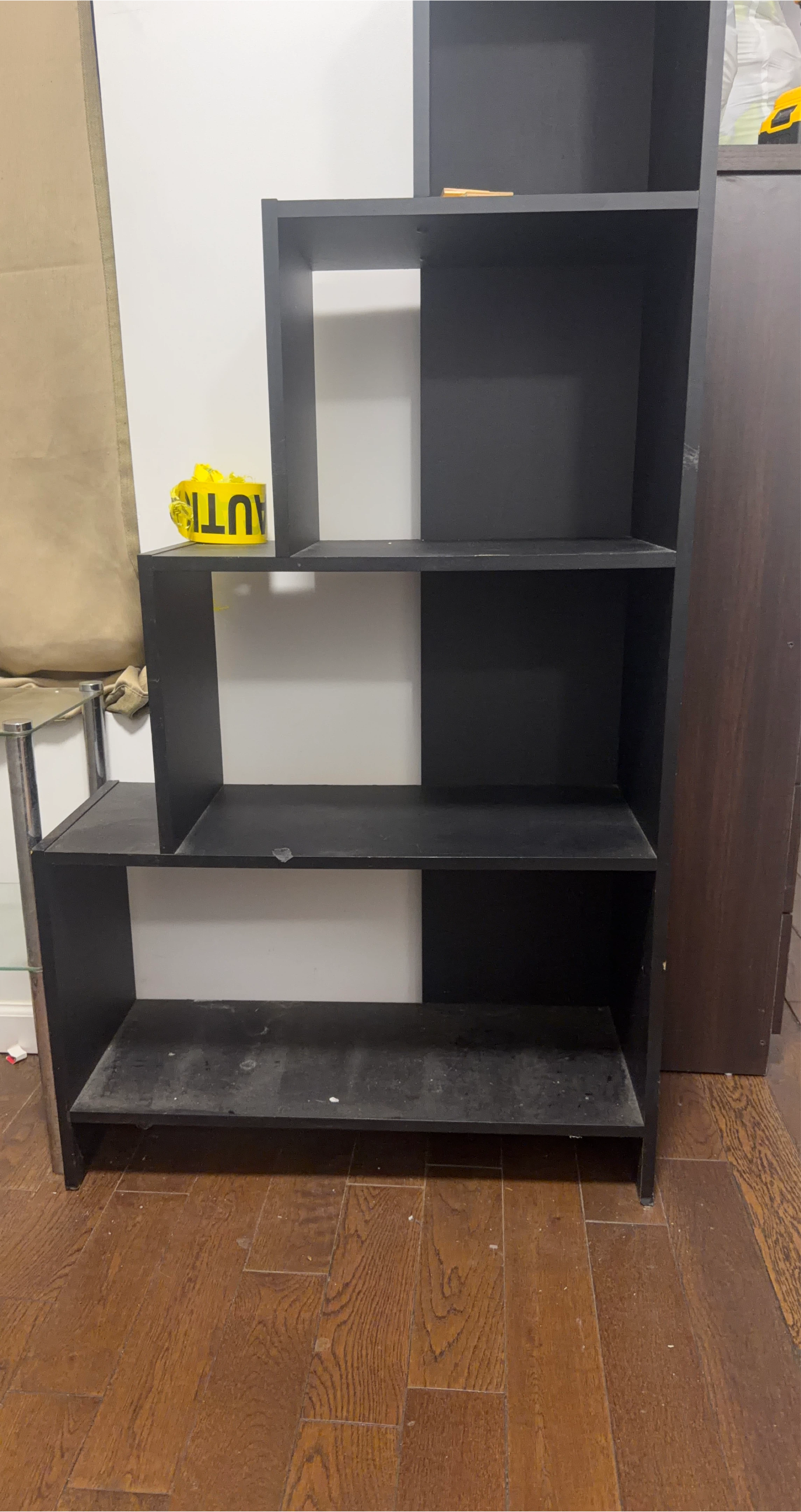 Black 3-Shelf Bookshelf