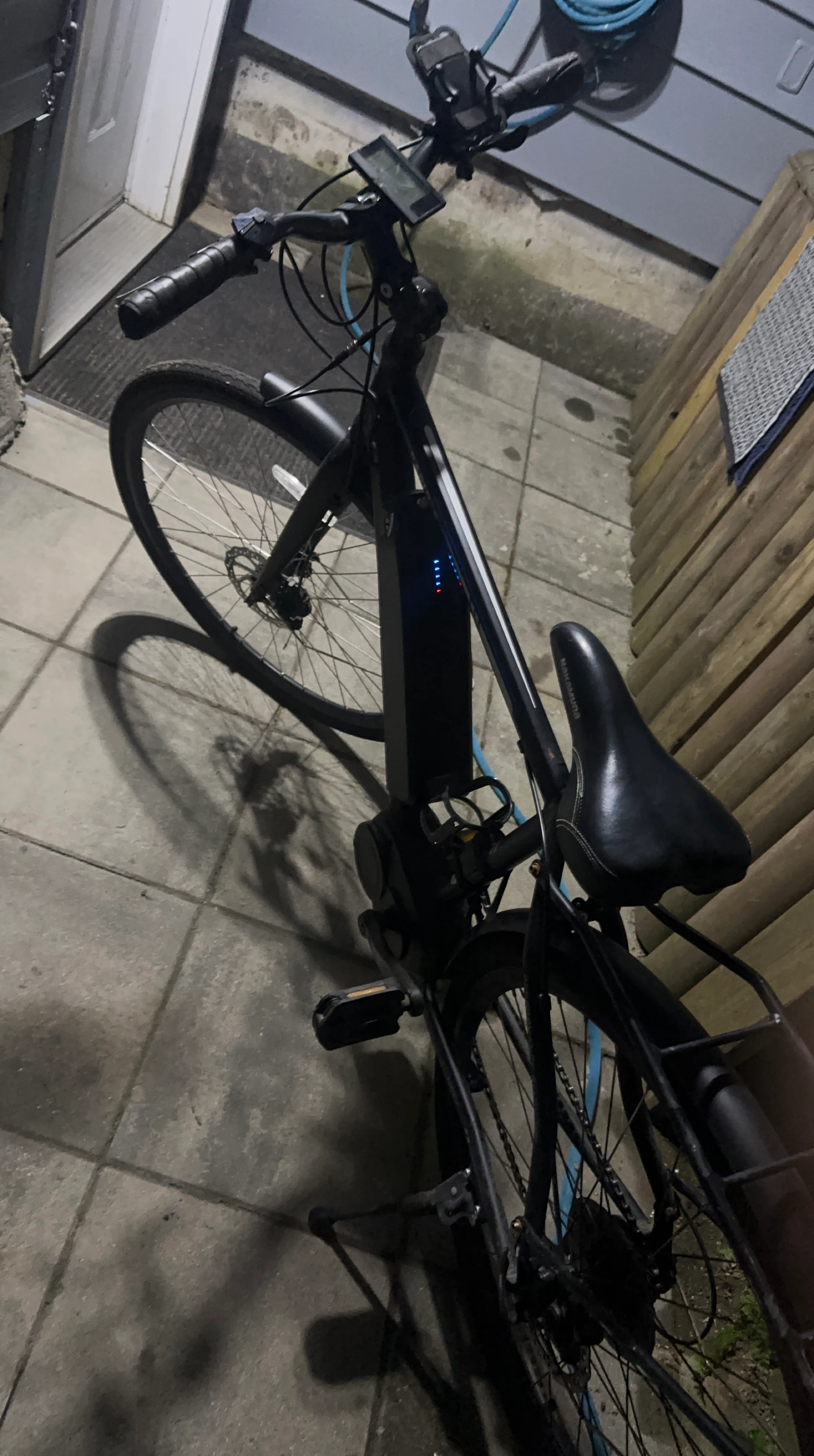 Black Electric Bike with Digital Display