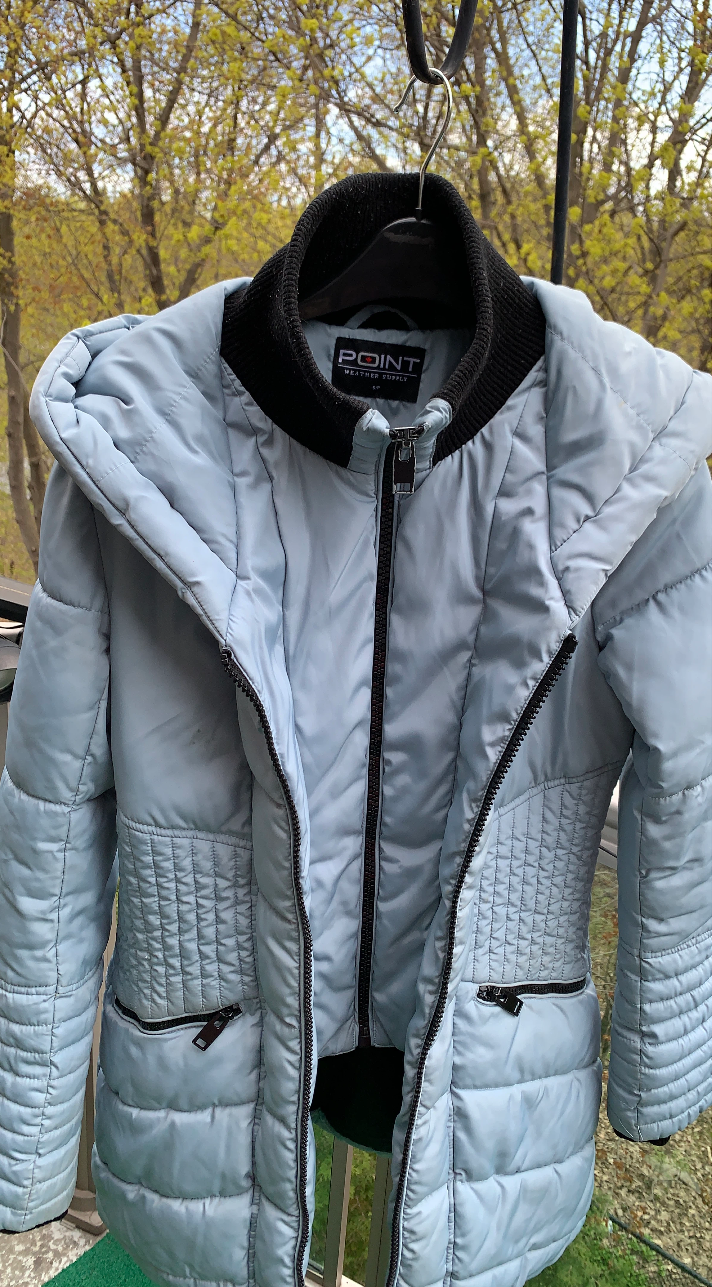 Point Weather Supply Light Blue Puffer Coat
