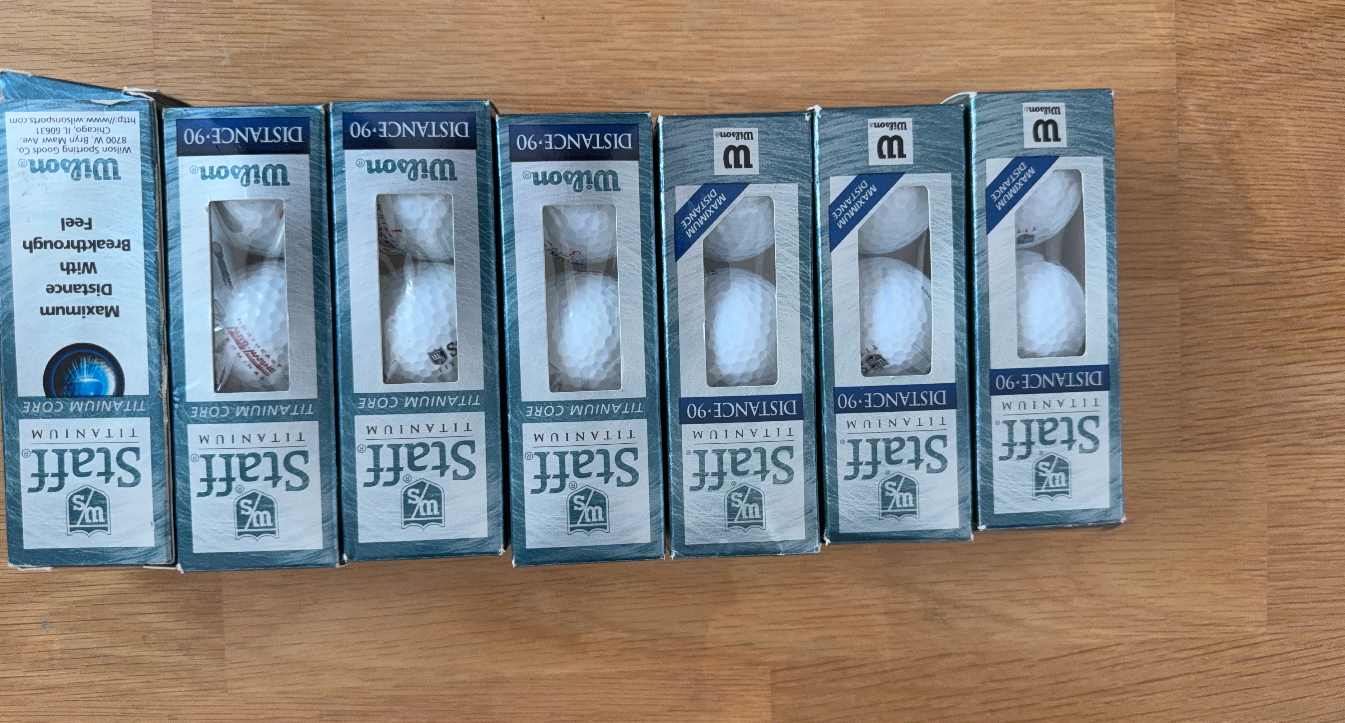 Wilson Staff Distance 90 Titanium Core Golf Balls (7 sleeves)