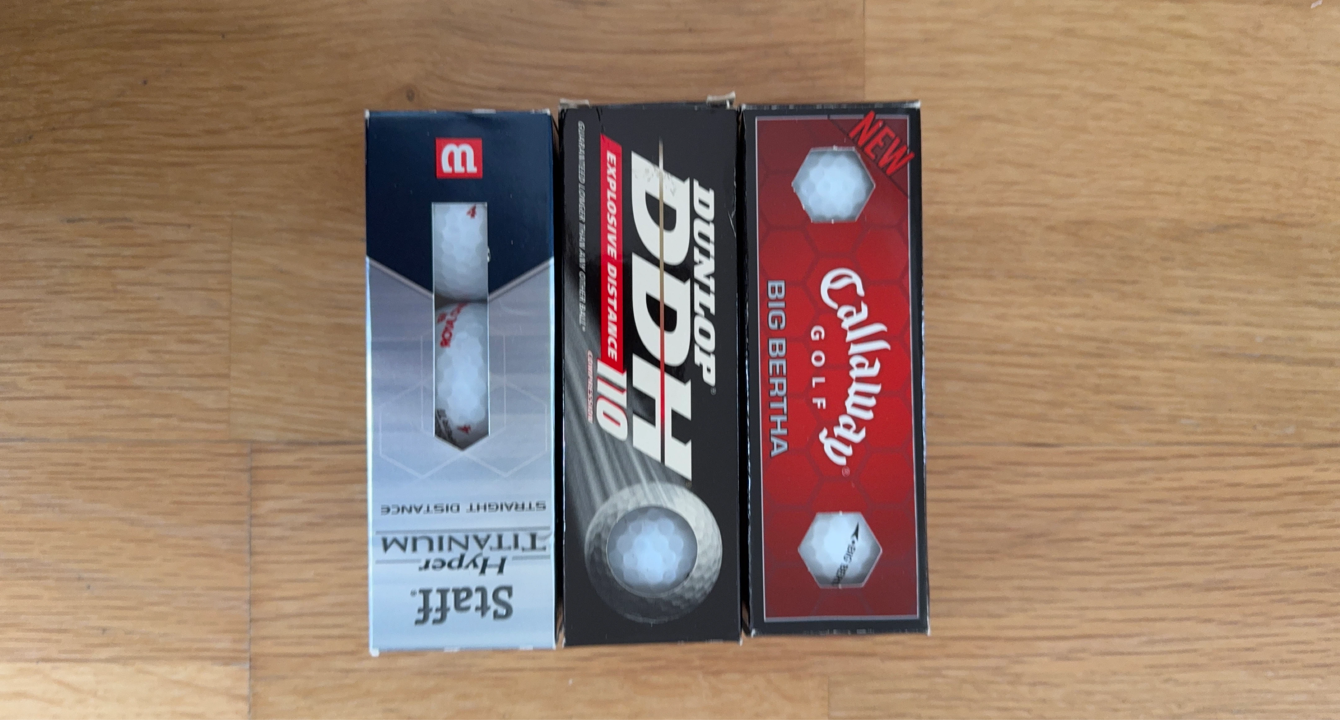 Golf Balls - Wilson Staff, Dunlop DDH 110, Callaway Big Bertha
