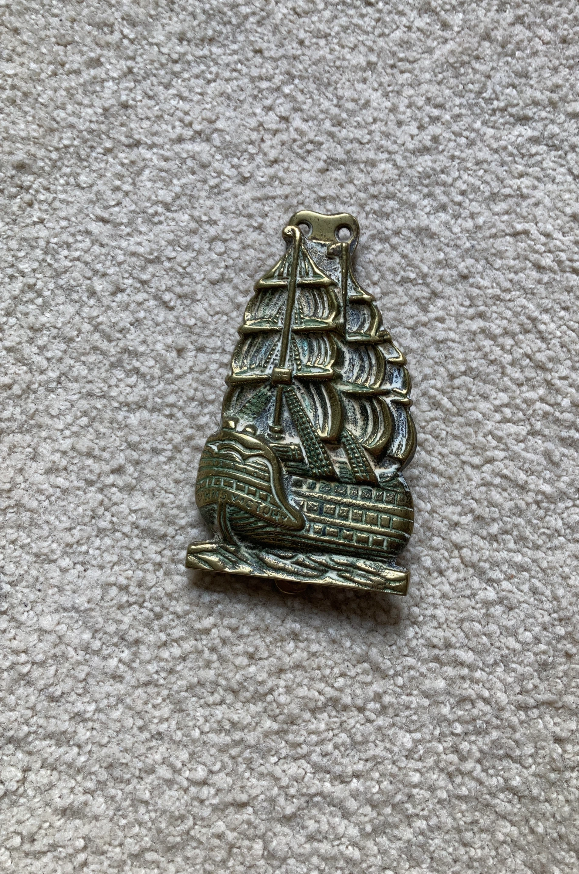 Antique Brass HMS Victory Ship Door Knocker