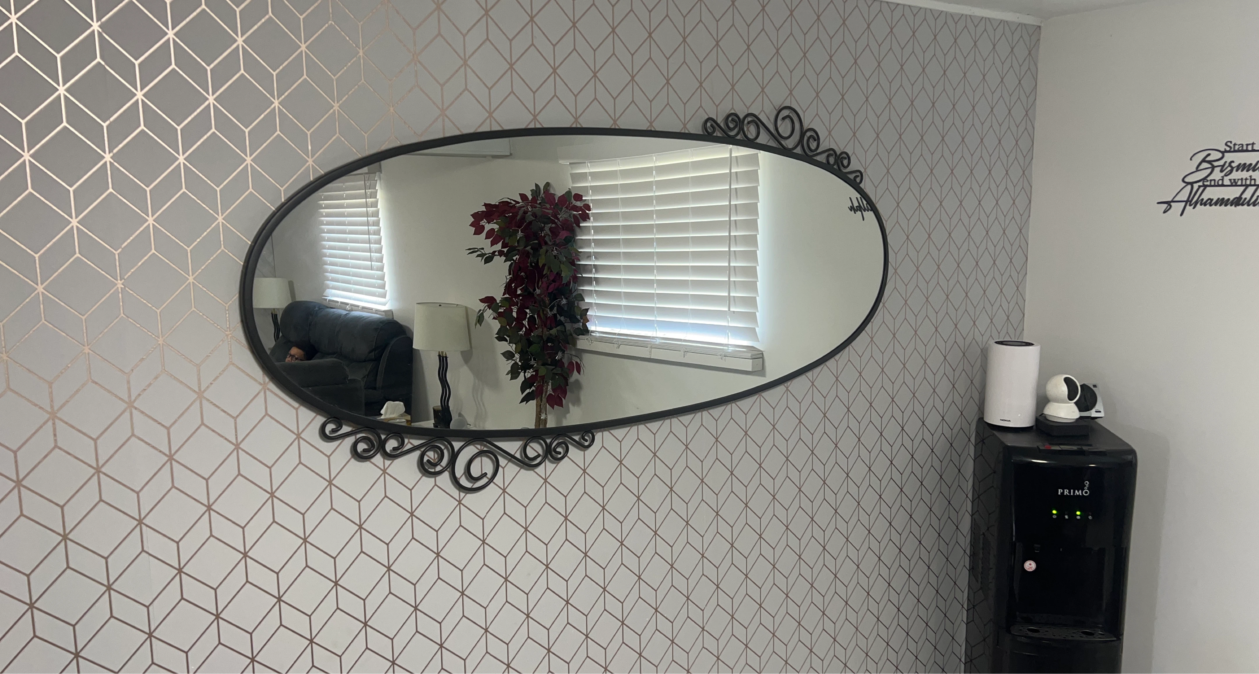 Decorative Wall Mirror with Scrollwork