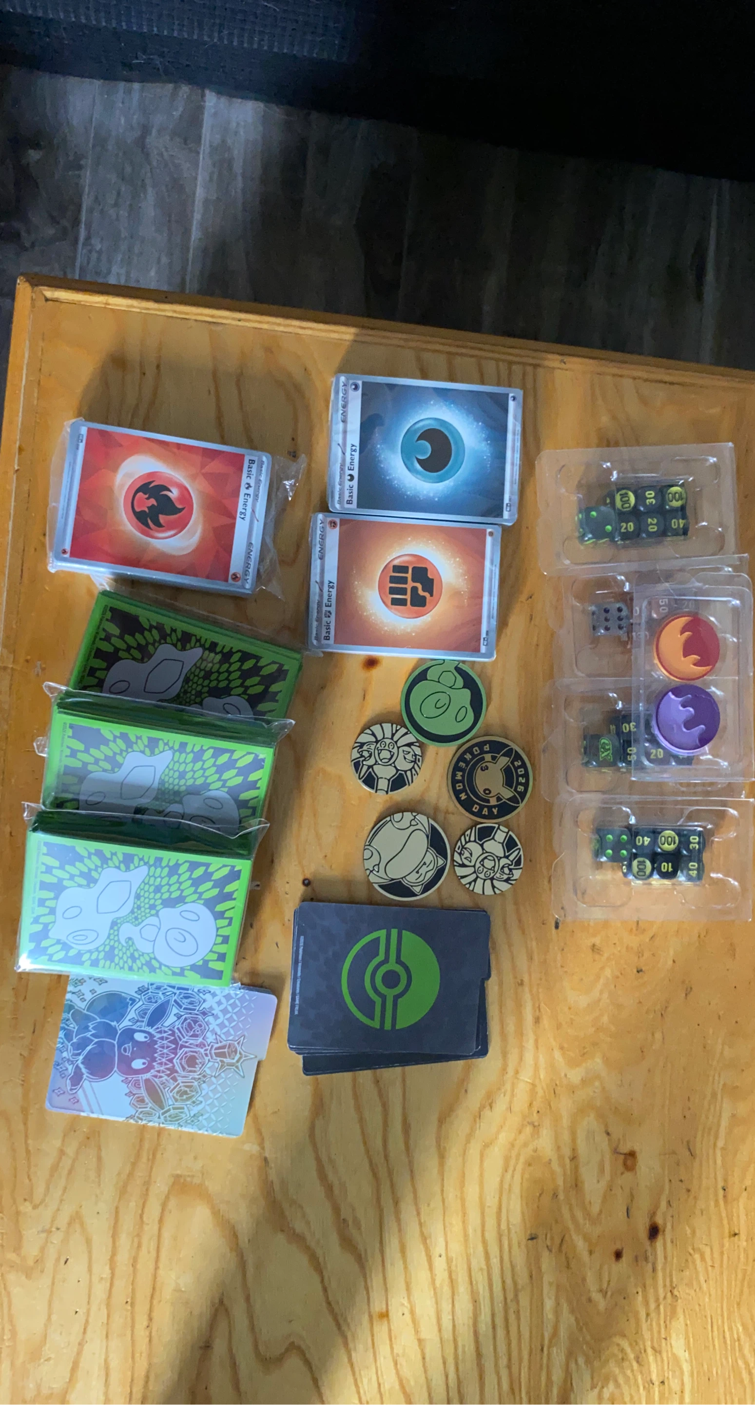 Pokémon TCG Energy Cards, Dice, and Accessories Bundle