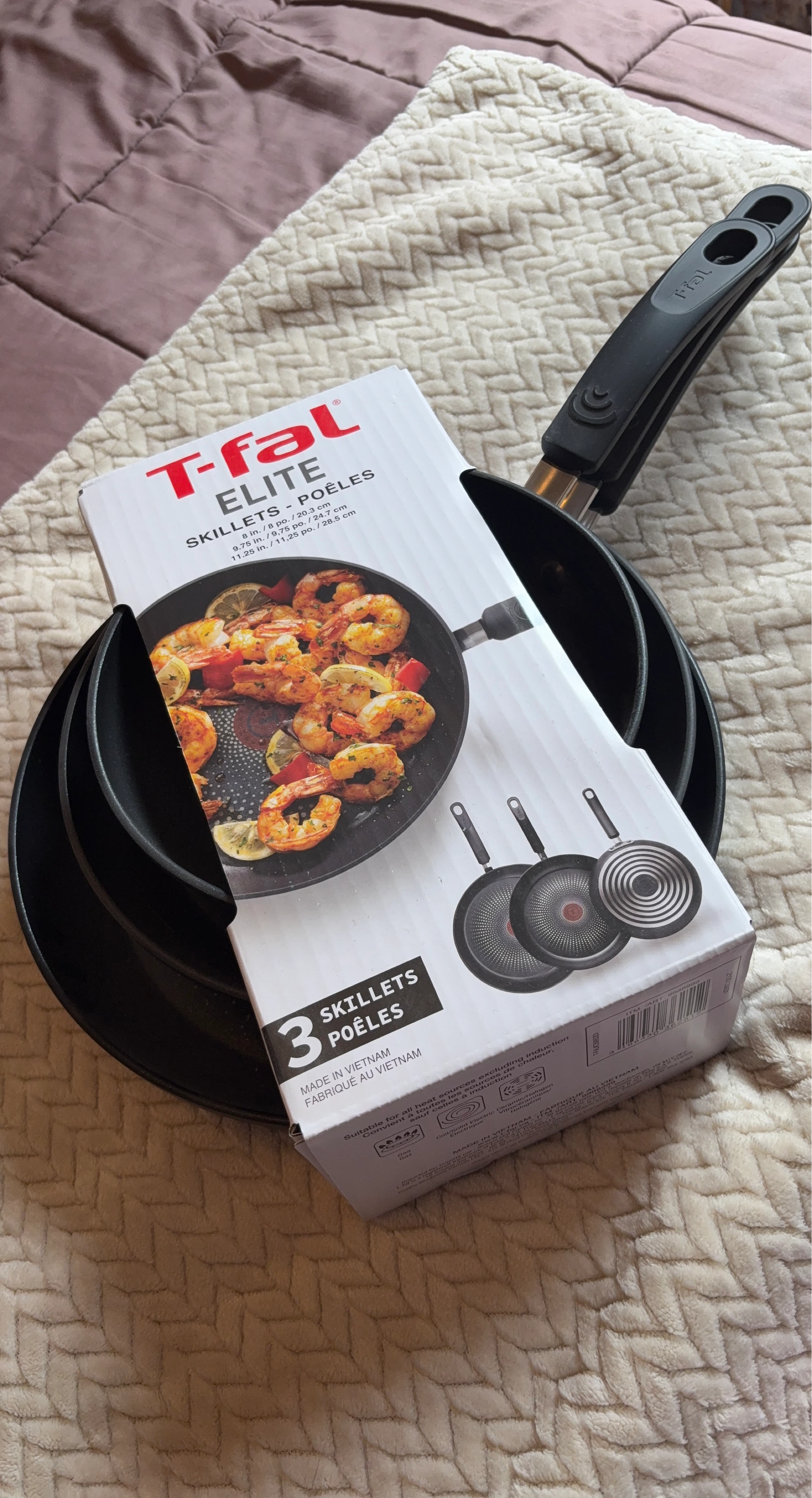T-fal Elite 3-Piece Skillet Set