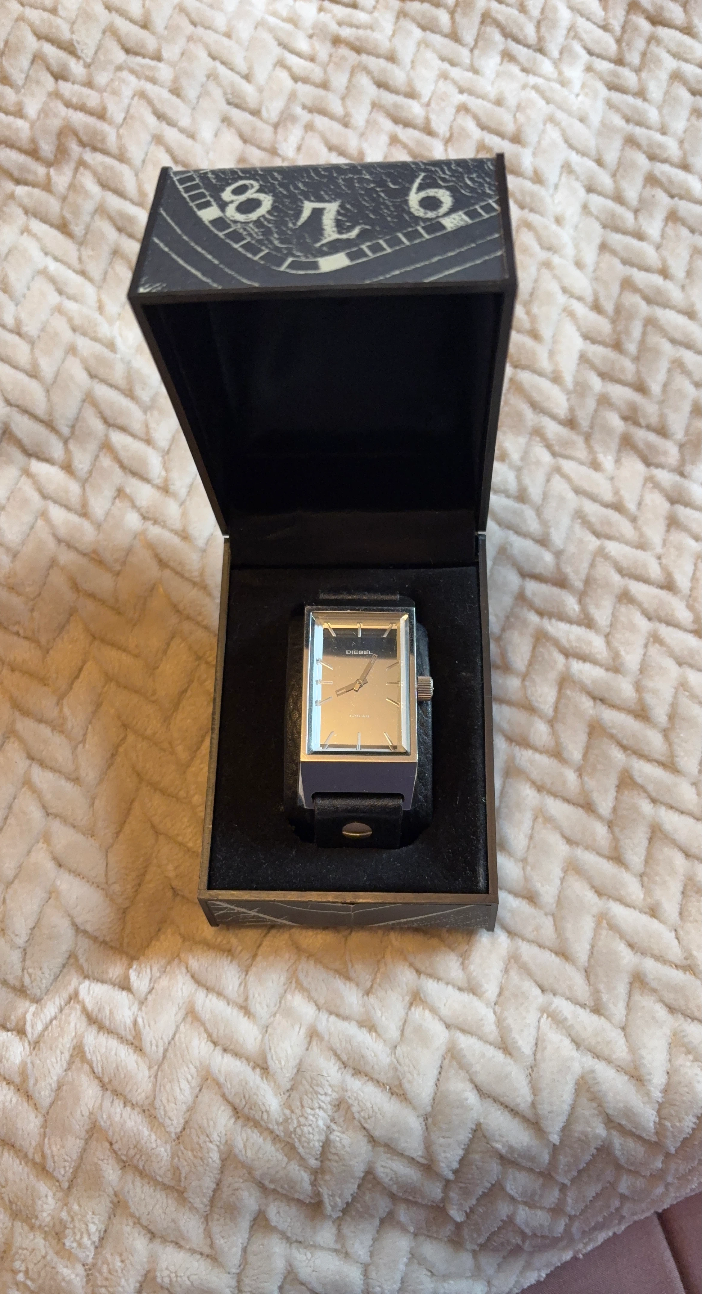 Diesel Rectangular Watch with Box