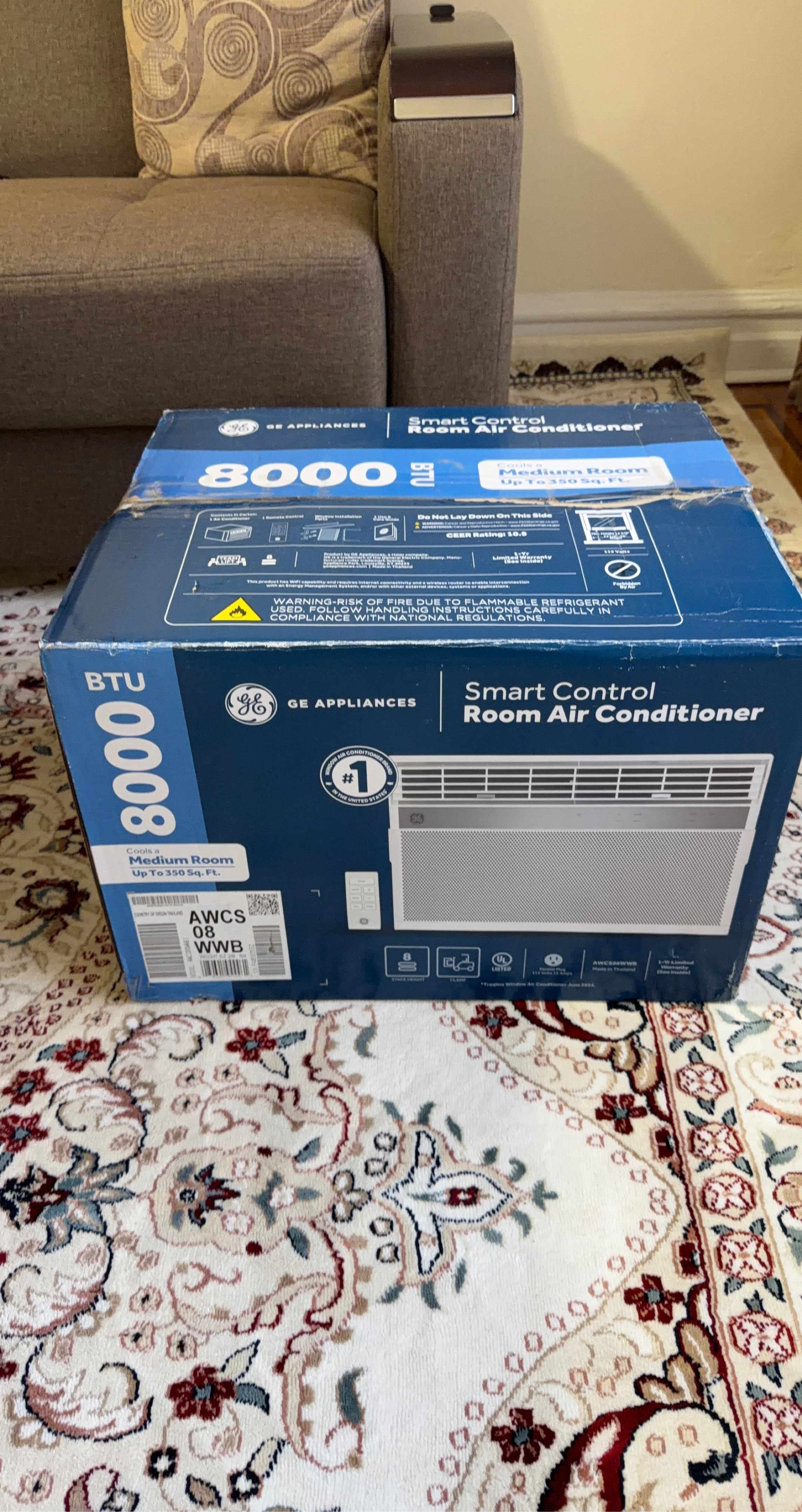 GE Appliances 8000 BTU Smart Control Room Air Conditioner