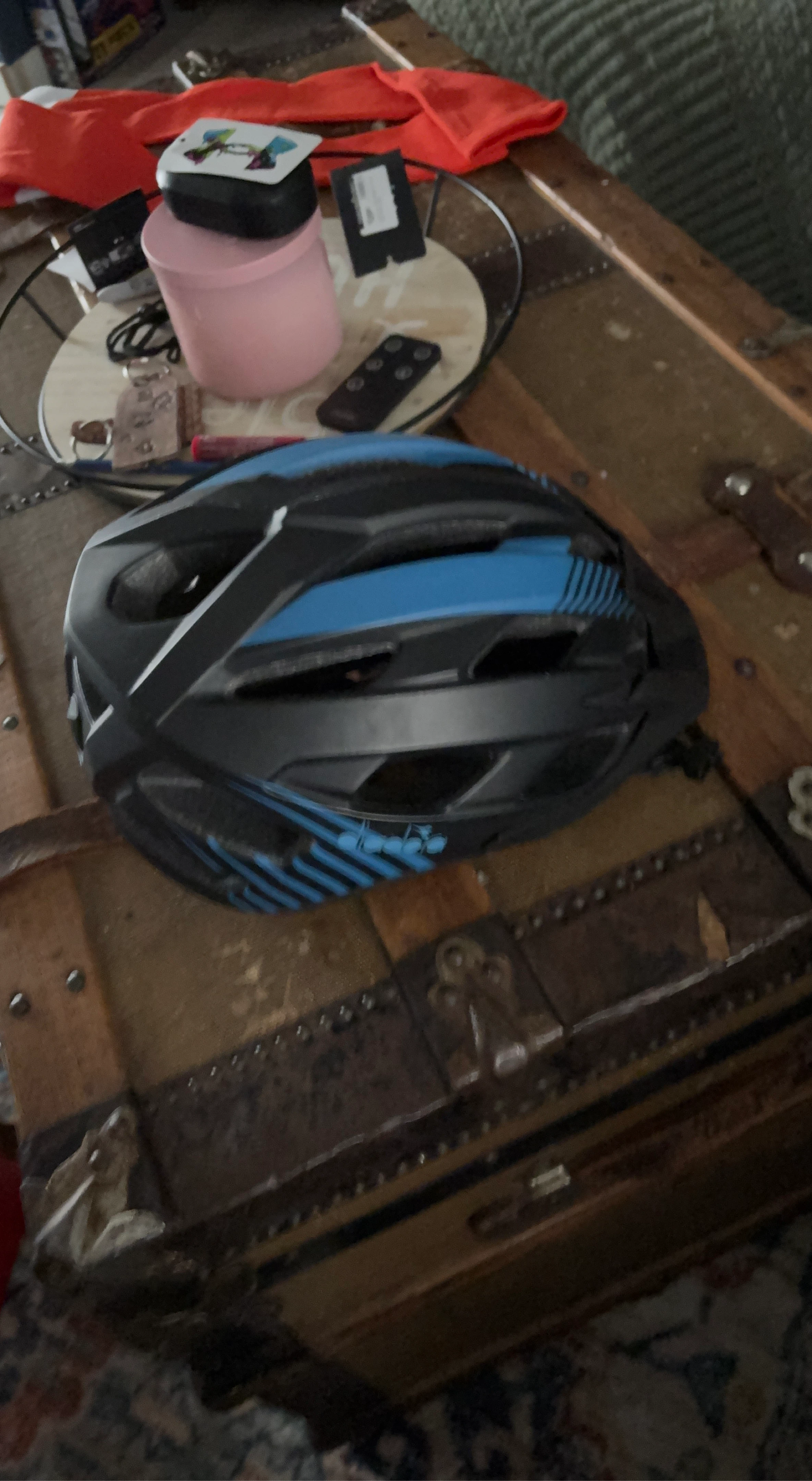 Black and Blue Cycling Helmet