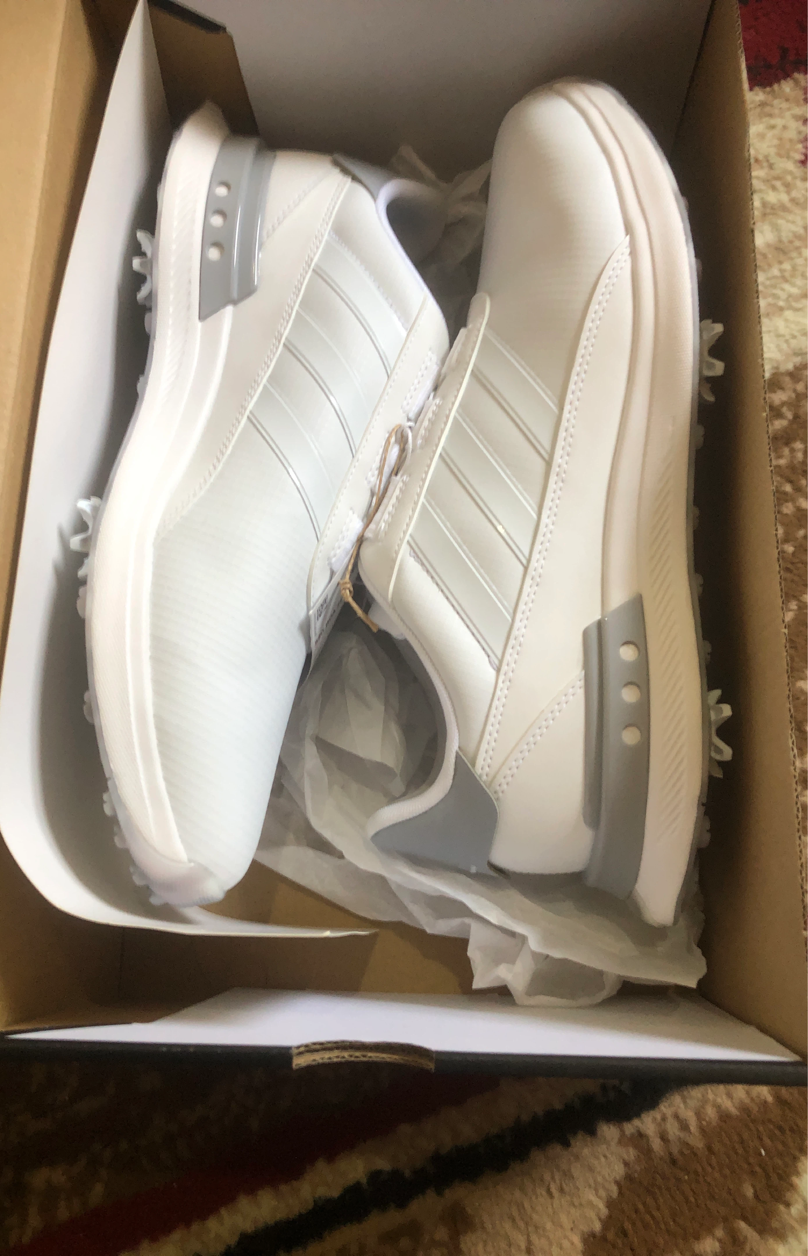 Adidas White Golf Shoes