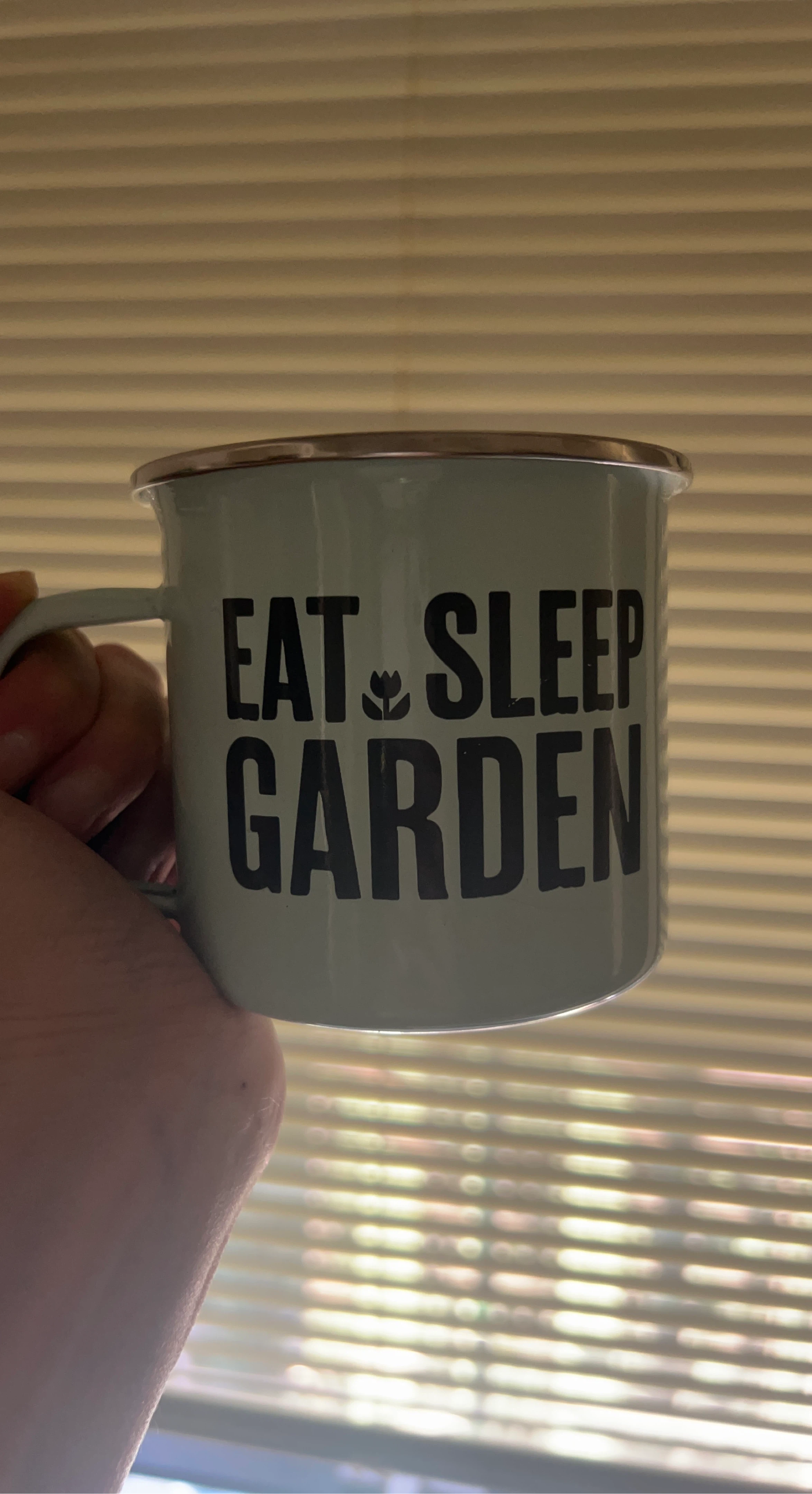 Eat Sleep Garden Enamel Mug