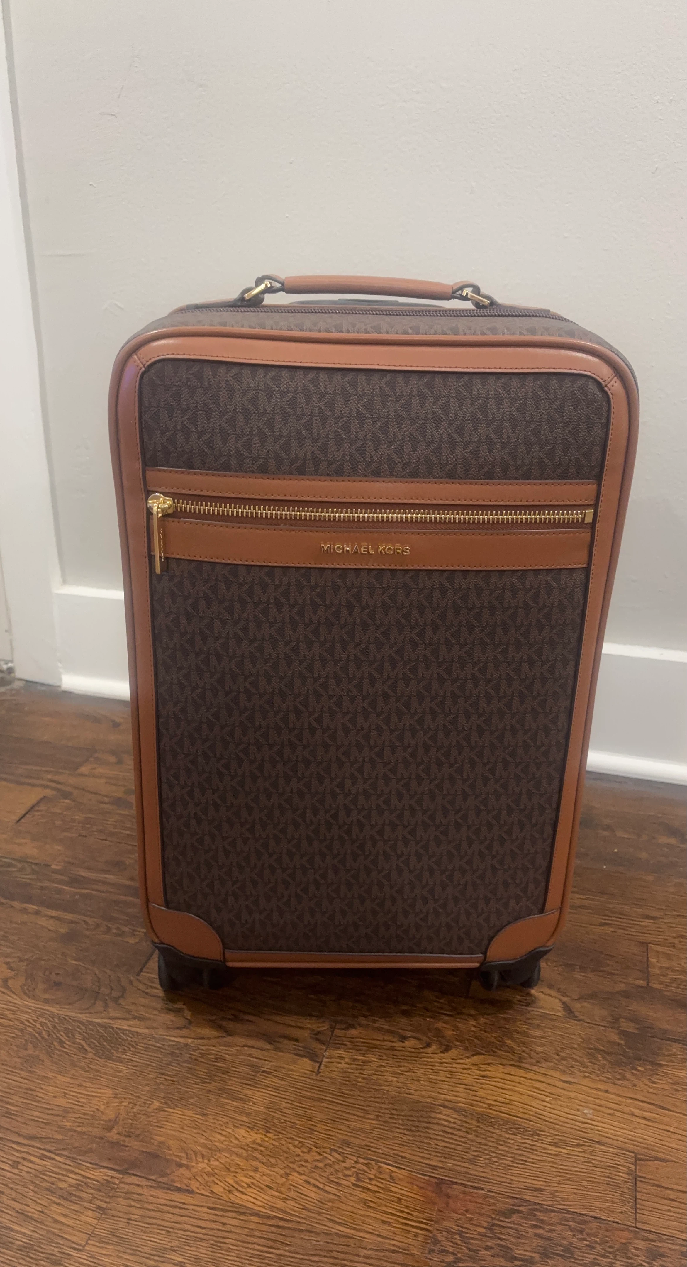 New Michael Kors Monogram Rolling Suitcase