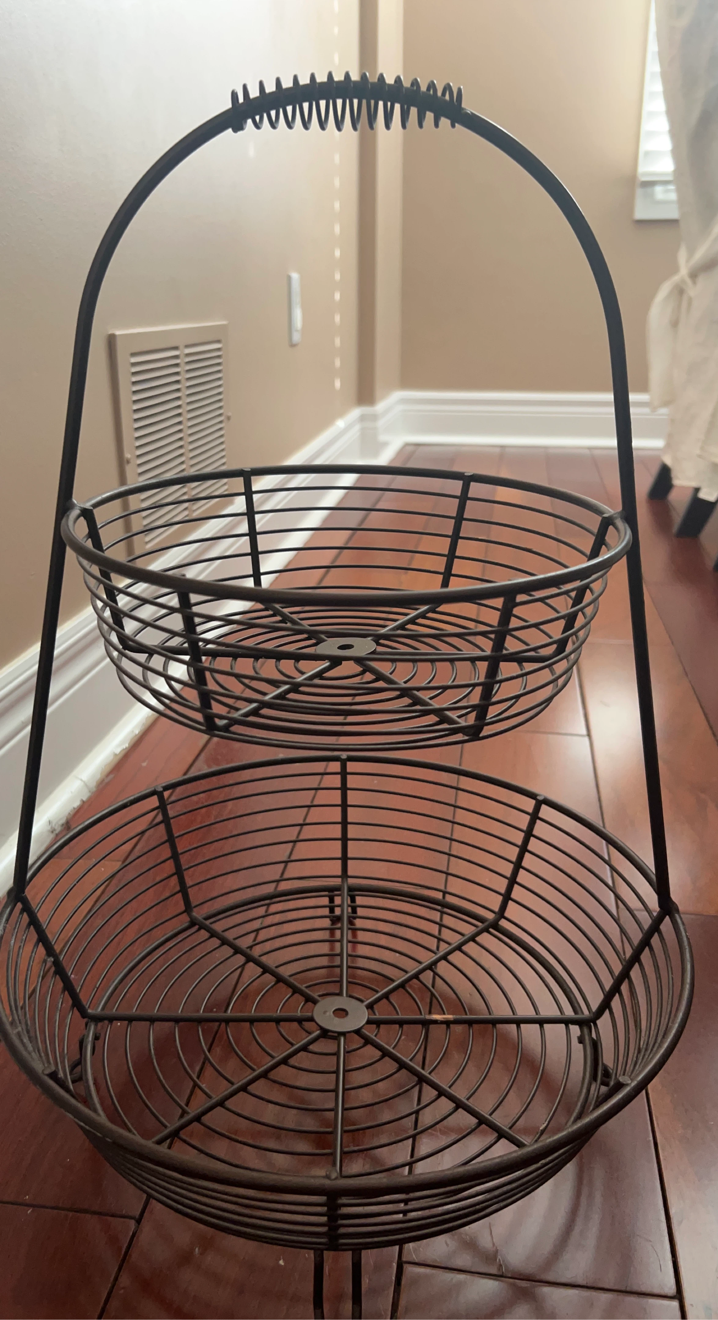 2-Tier Wire Basket Stand