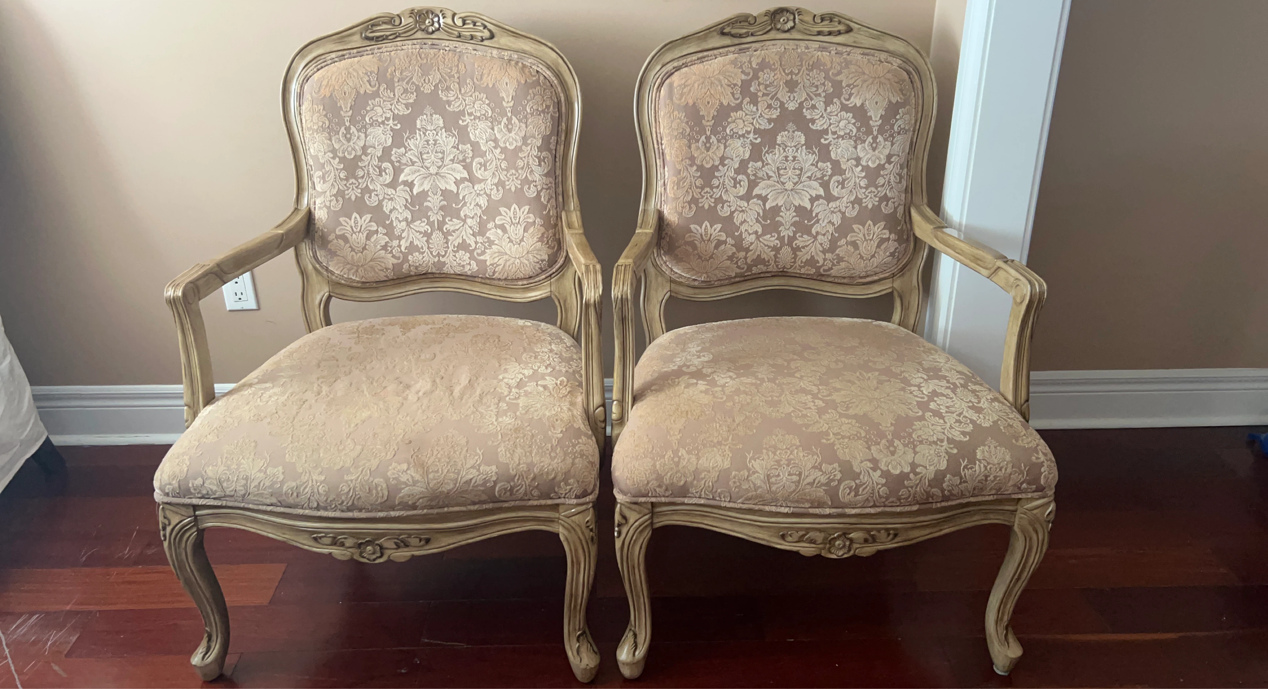 Pair of Vintage French Provincial Arm Chairs