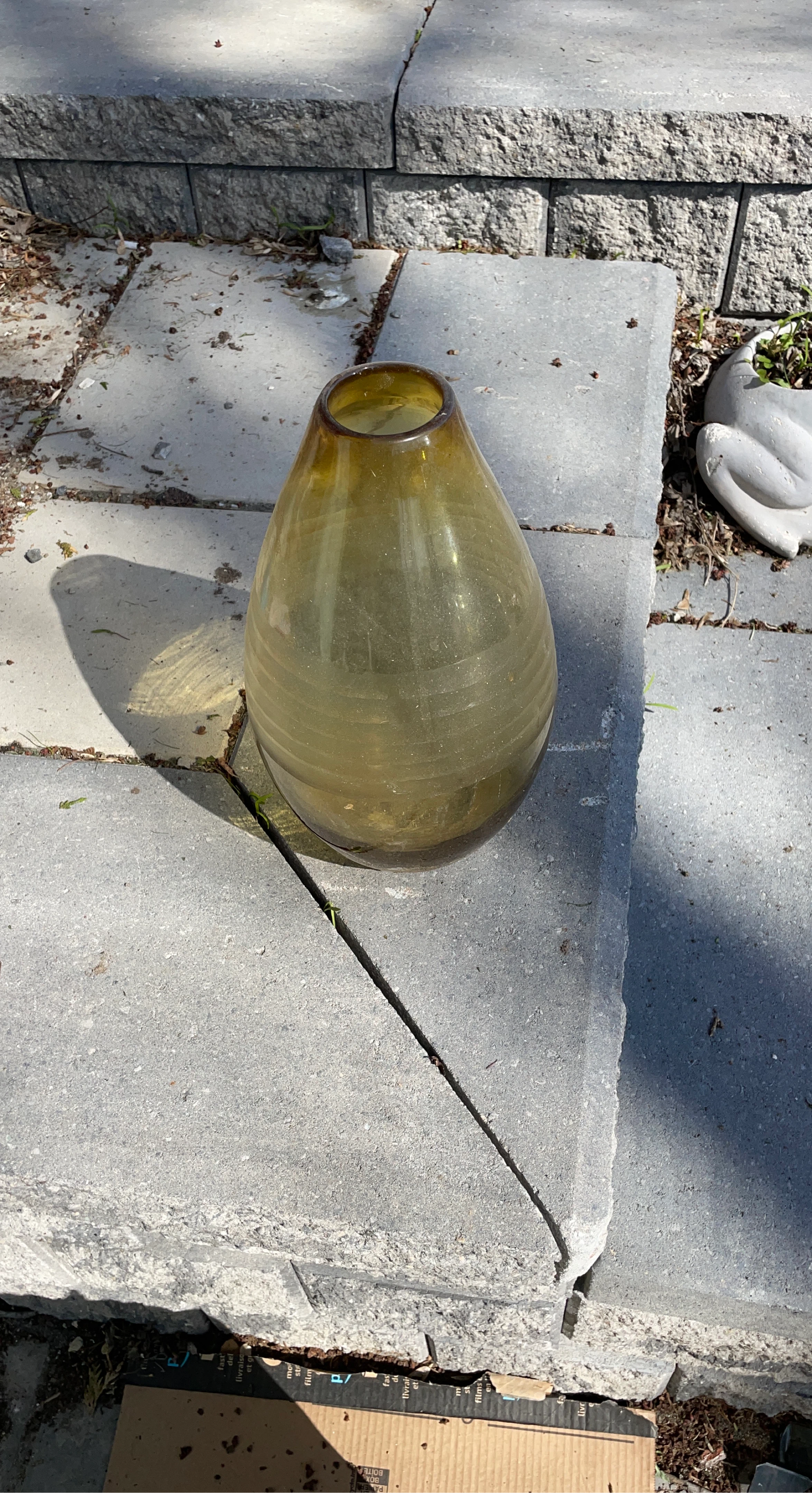 Amber Glass Vase