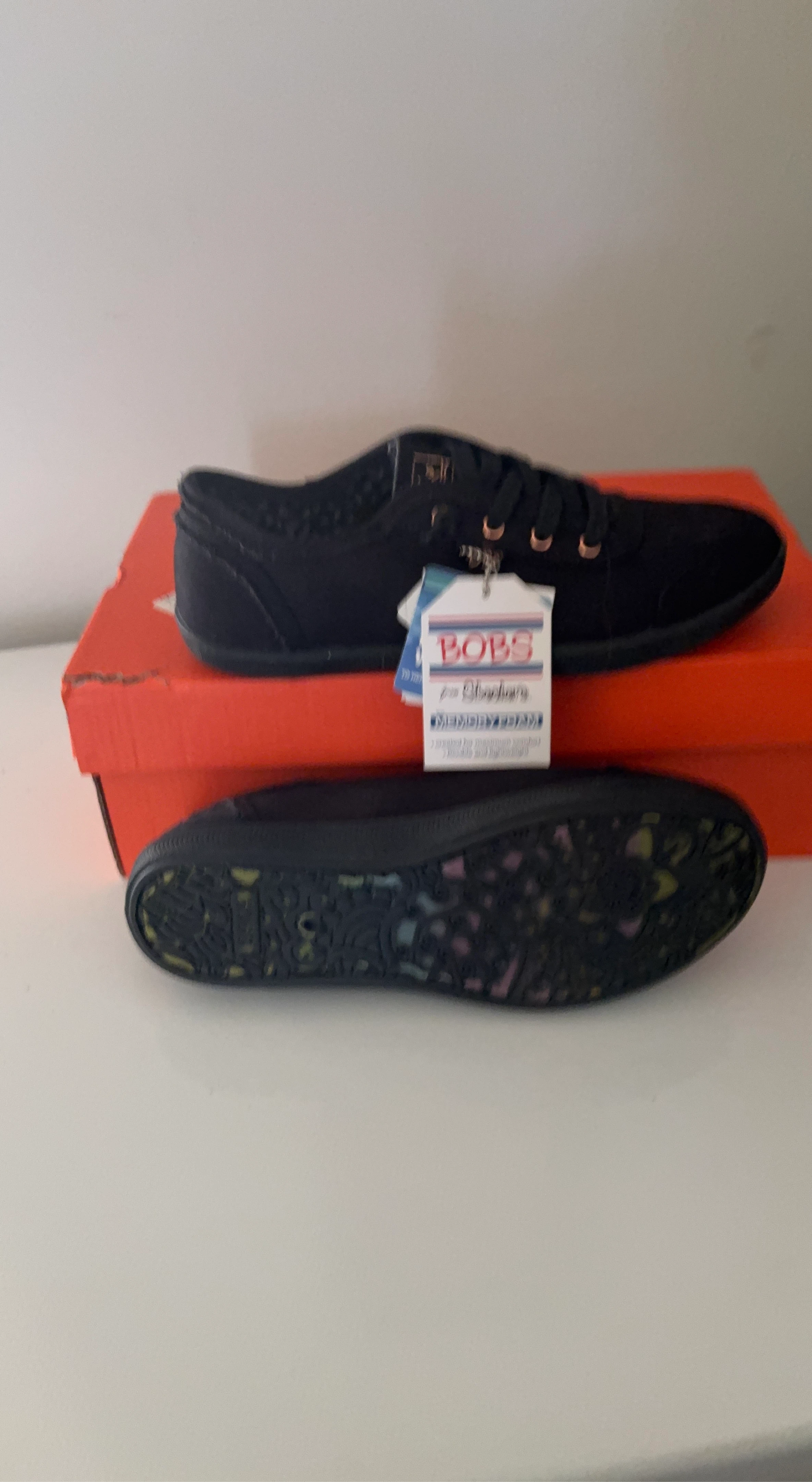 Bobs for Skechers Black Memory Foam Sneakers