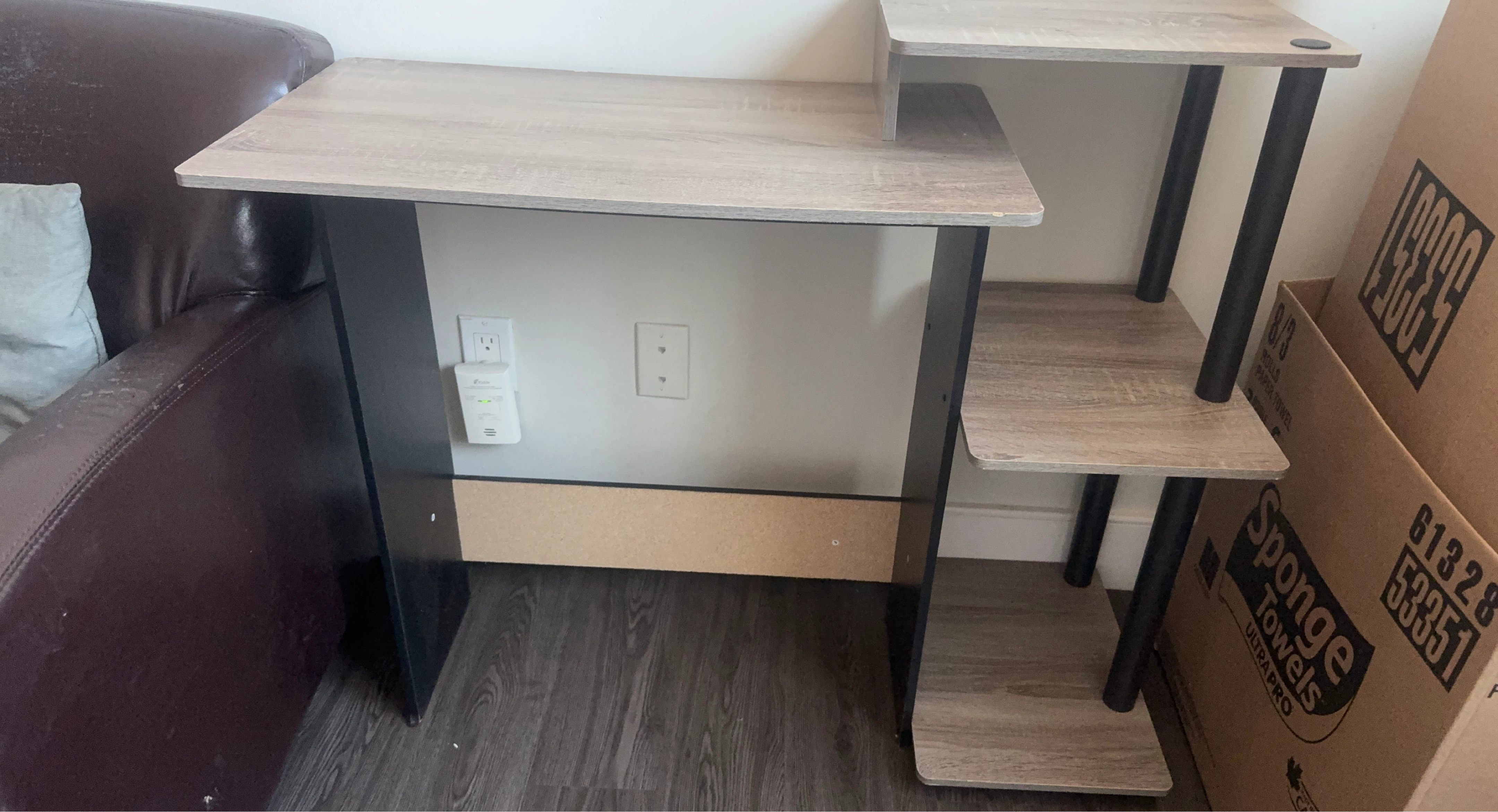 Compact Desk with Shelving