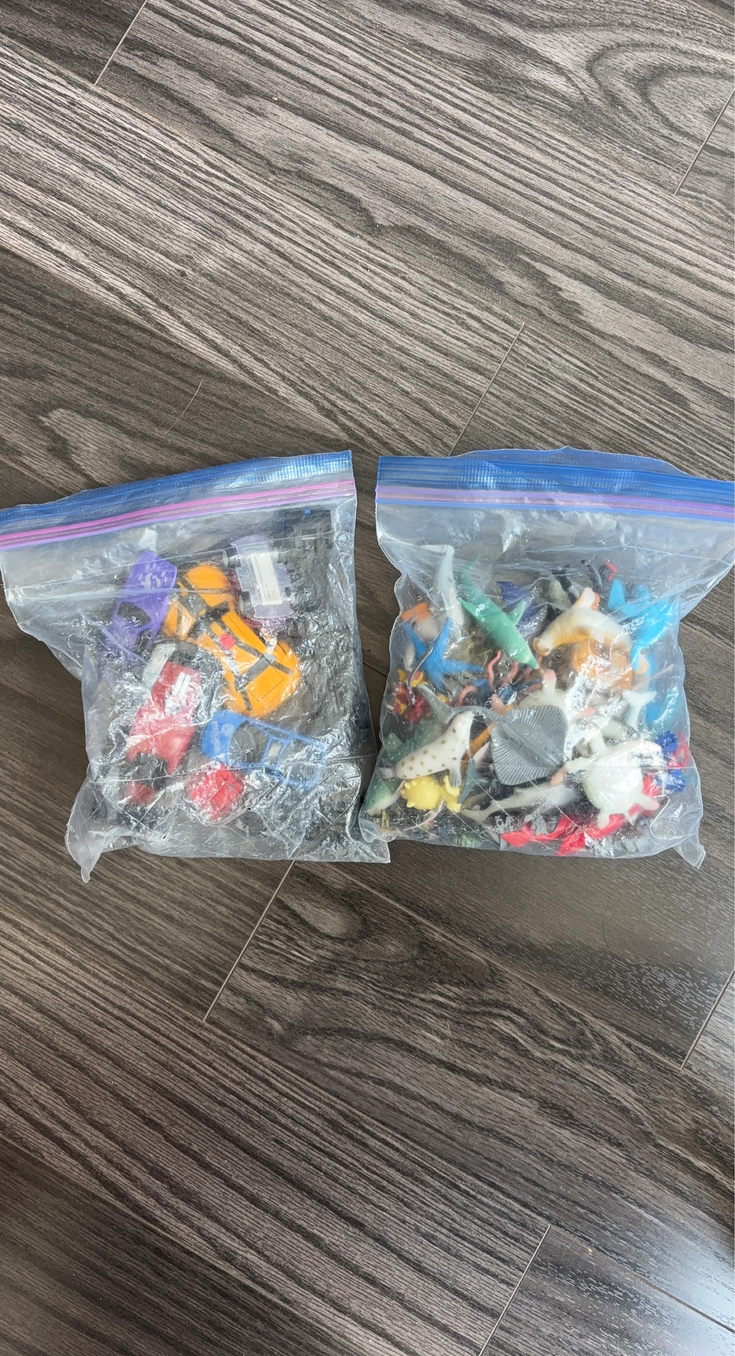 Bag of Toy Animals and Cars