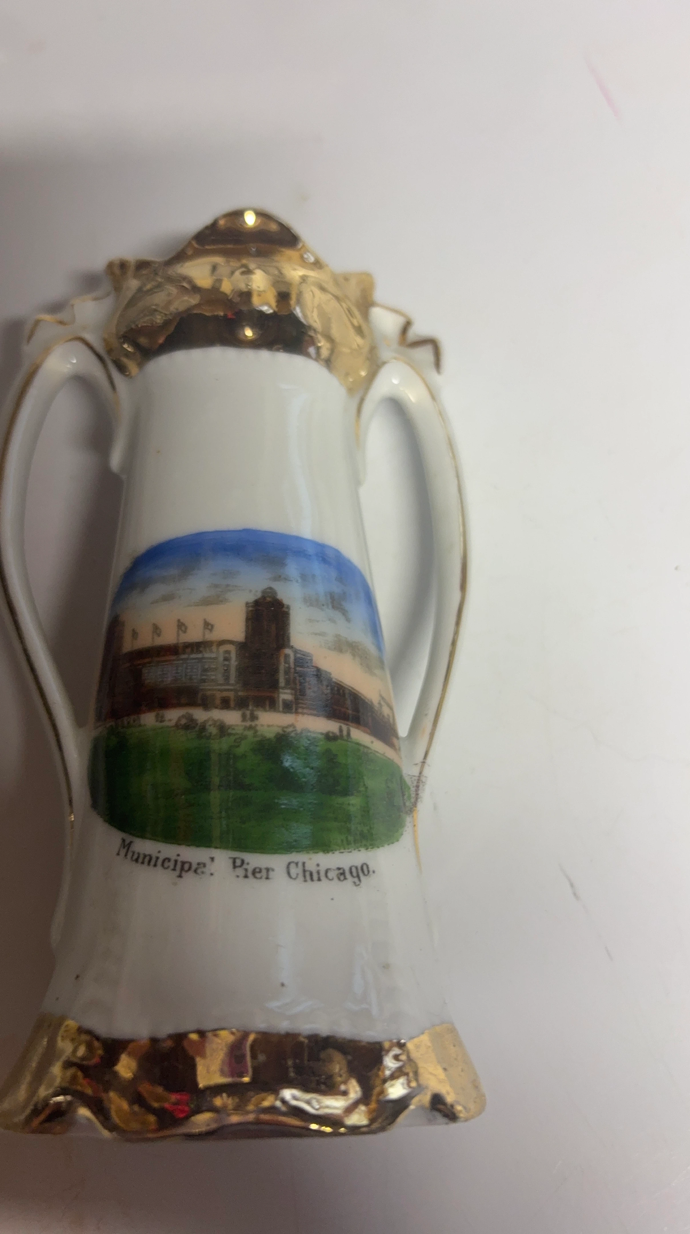 Chicago Municipal Pier Ceramic Souvenir Pitcher