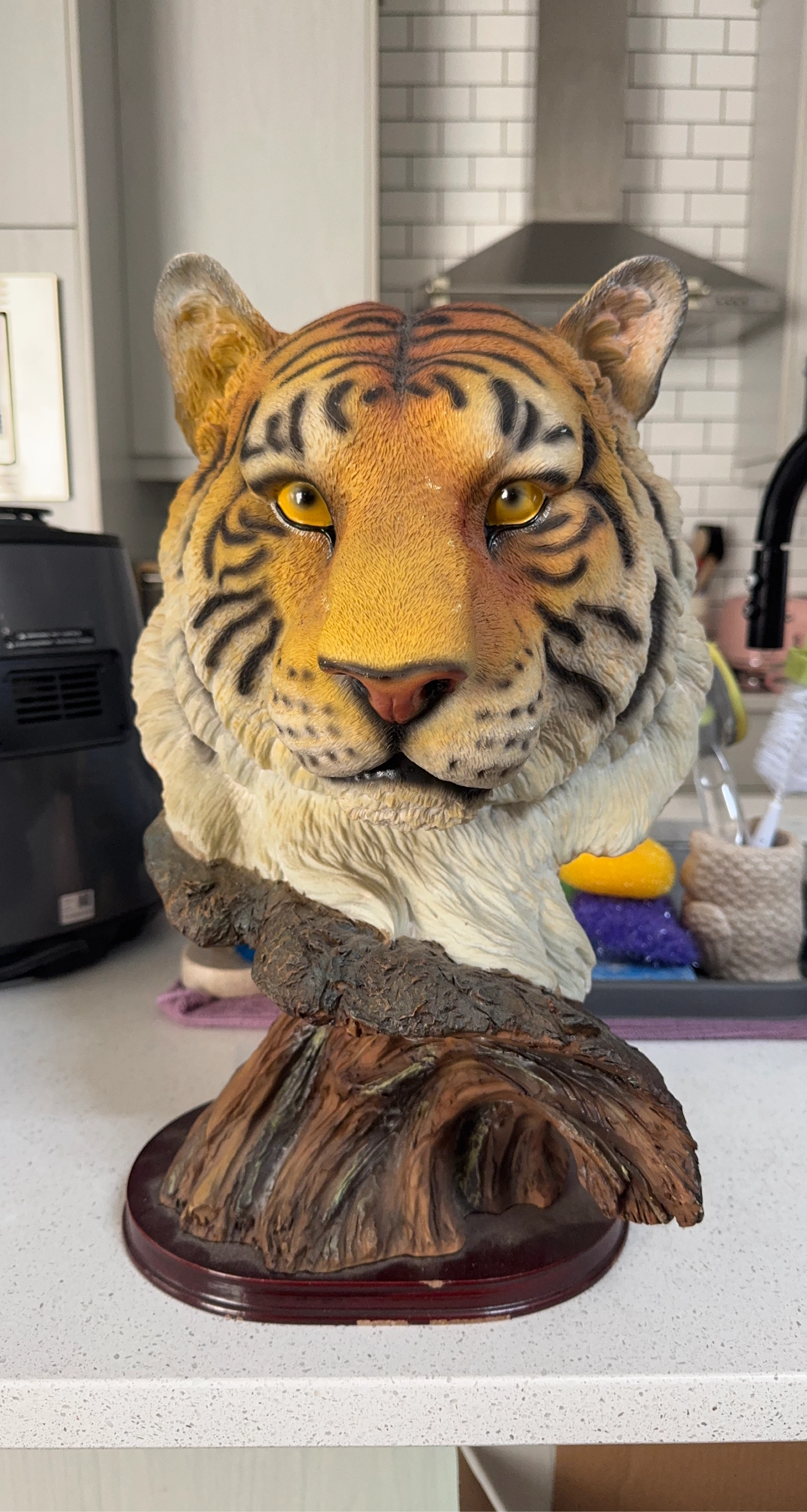Tiger Bust Statue
