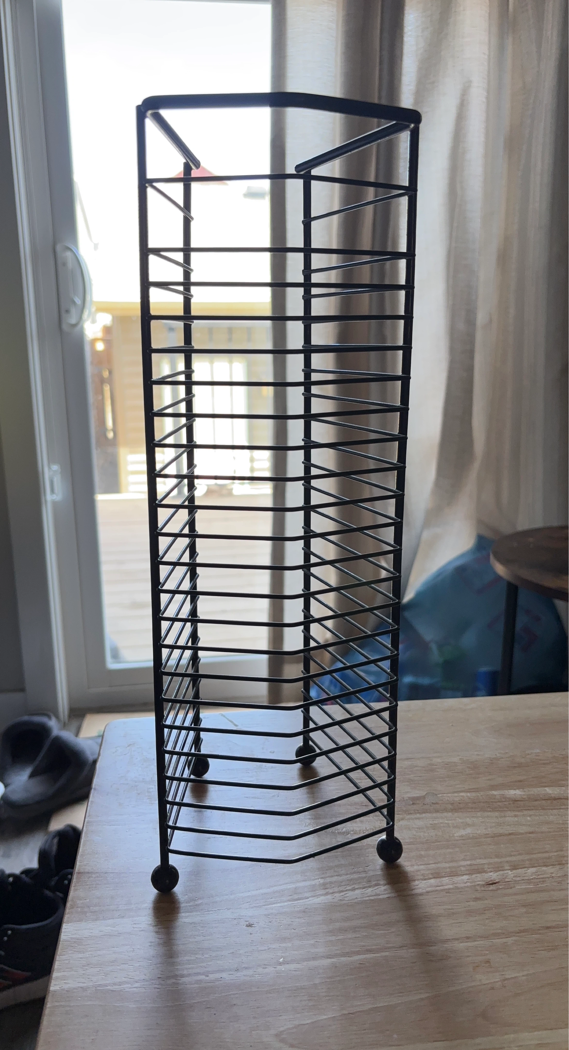 Black Metal CD Tower Rack