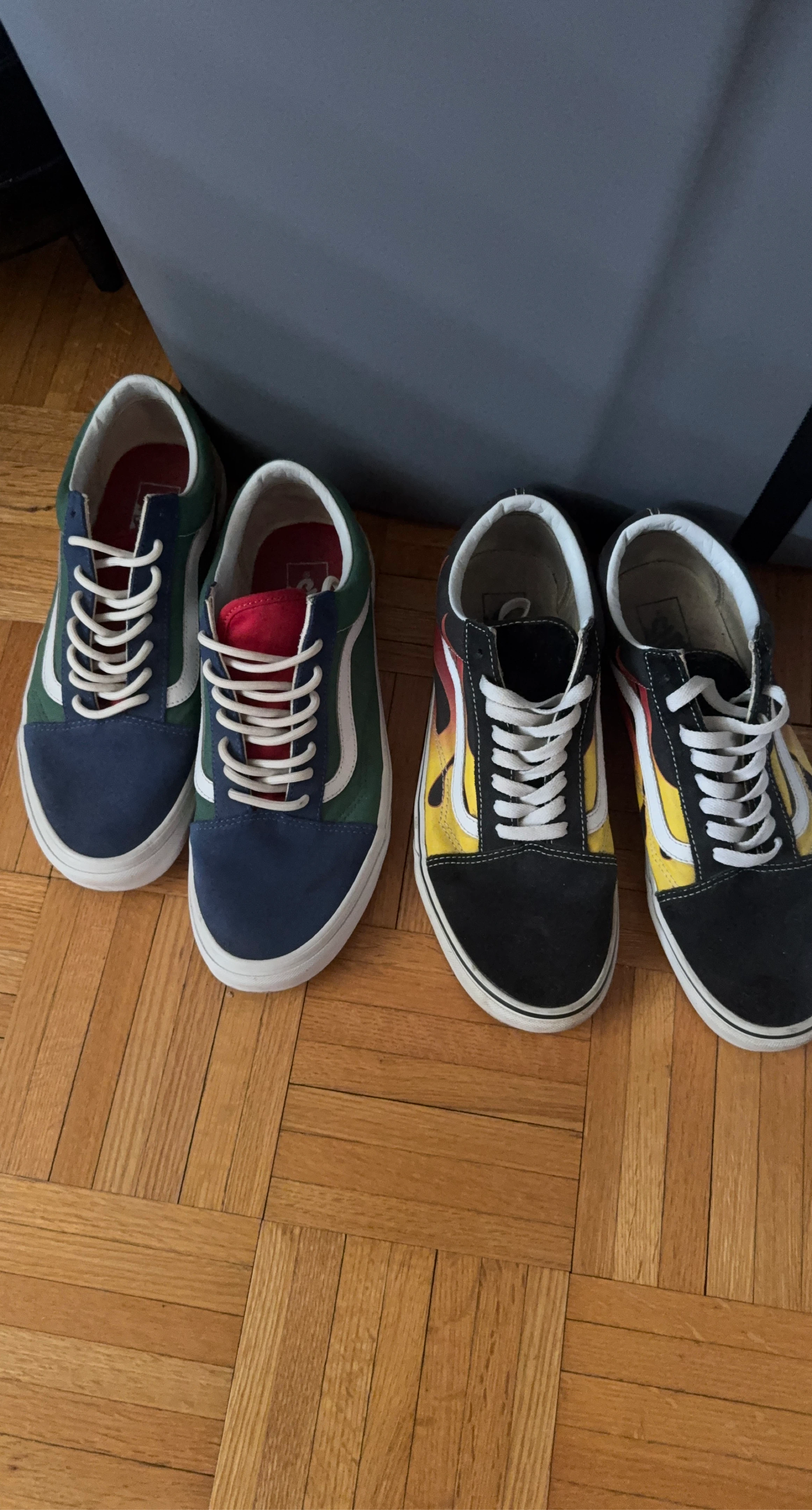 Vans Old Skool Sneakers size 10 - Blue/Green & Flame