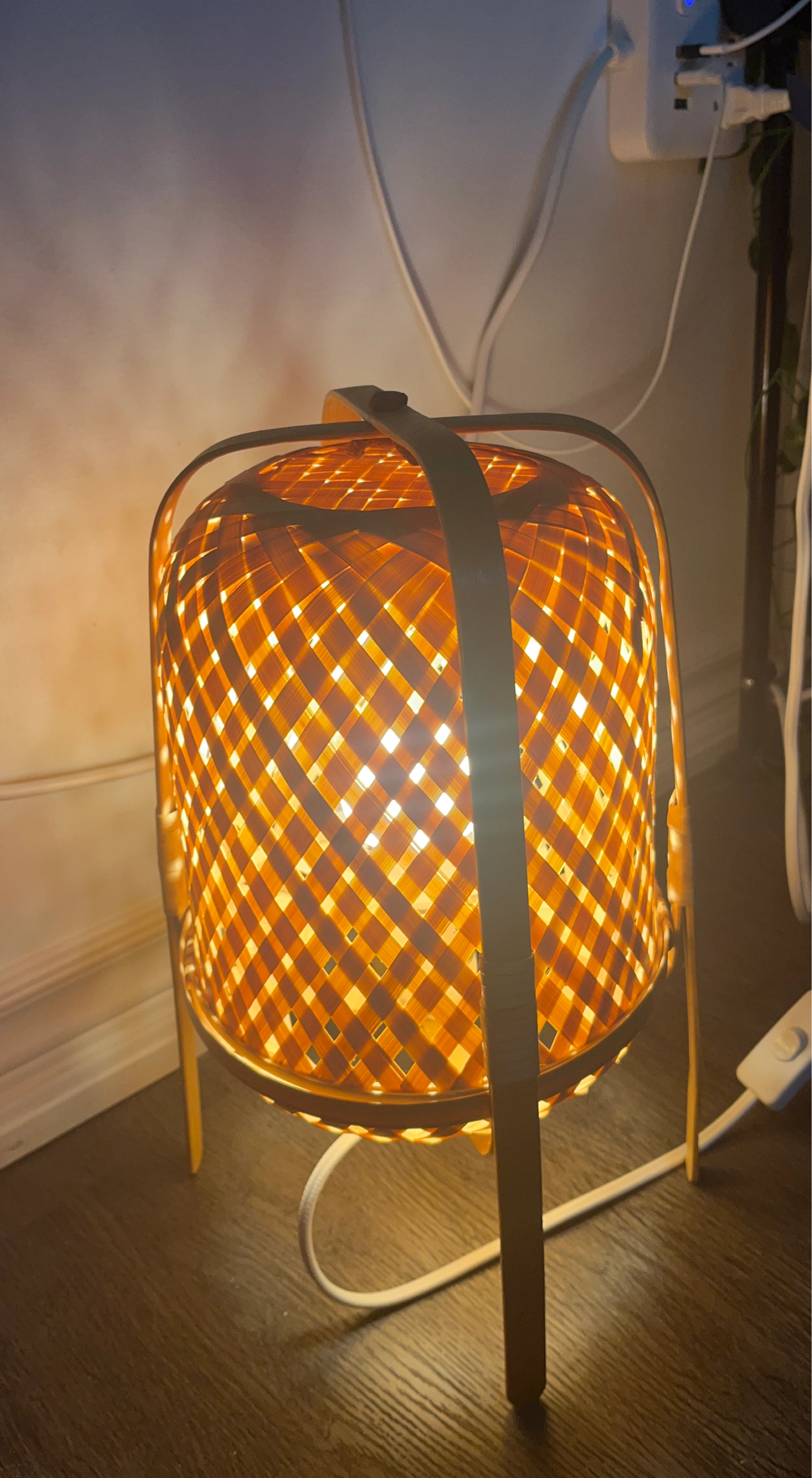 Woven Bamboo Table Lamp