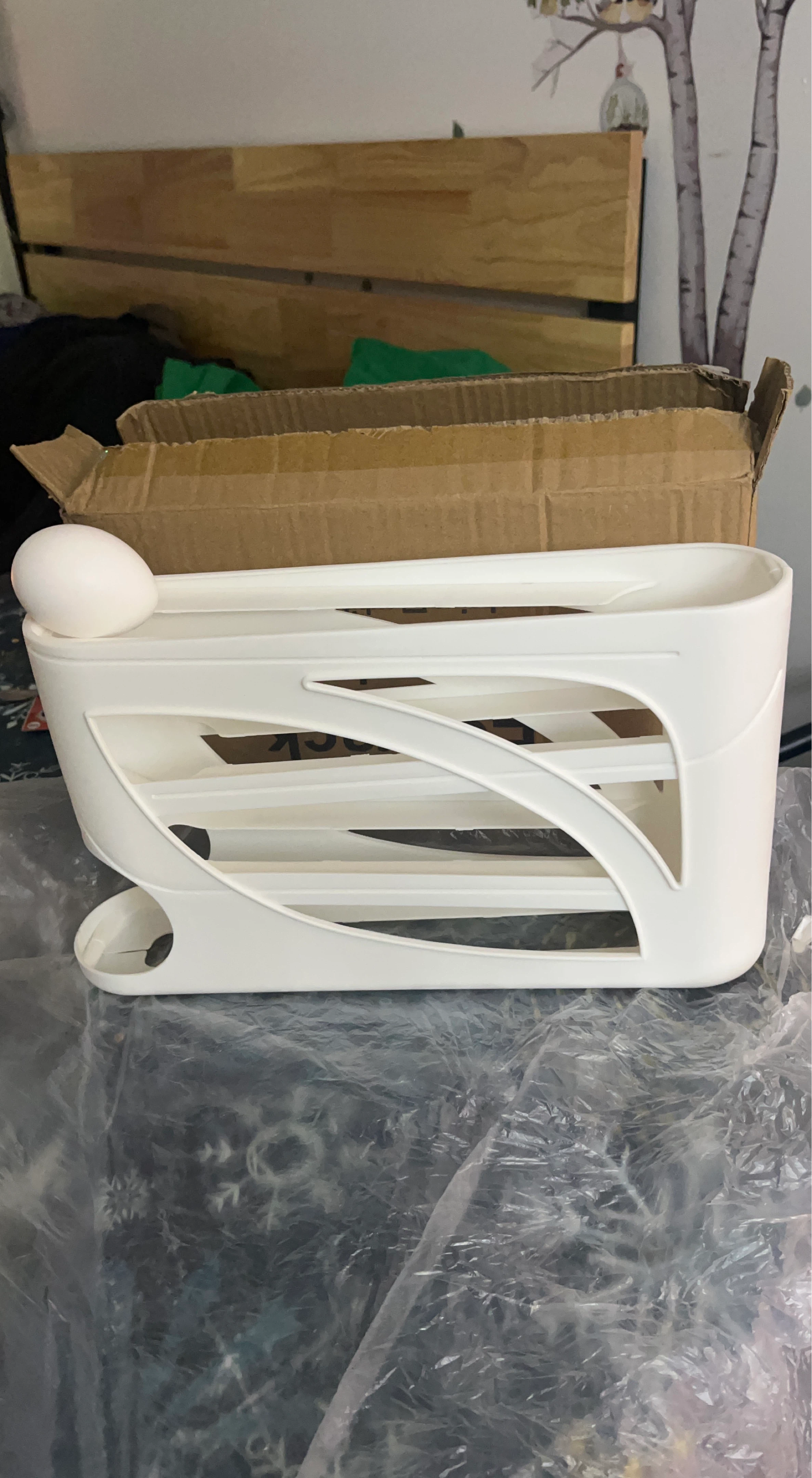 New White Plastic Egg Holder